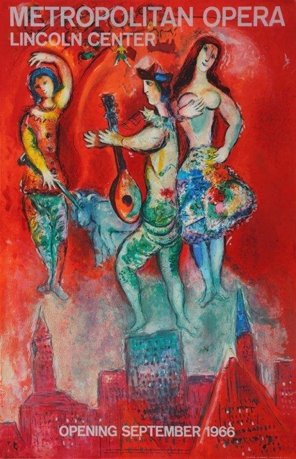 Carmen, 1966: Marc Chagall’s promotional poster for the opening of the new home of the Metropolitan Opera.