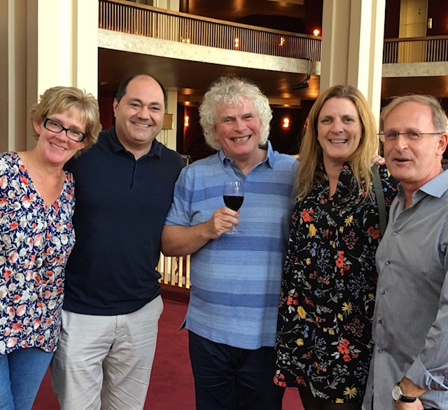 (L-R) Michelle Baker, Javier Gándara, Sir Simon Rattle, Barbara Jöstlein Currie, and Erik Ralske