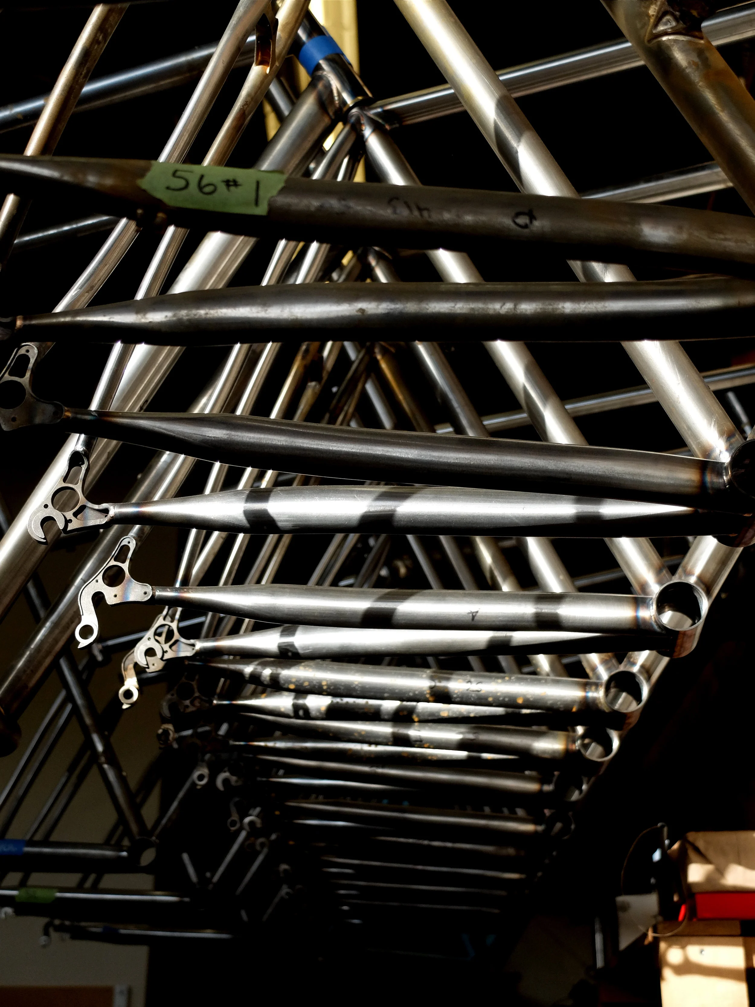 Ready Made and Custom frames waiting for finishing and paint.