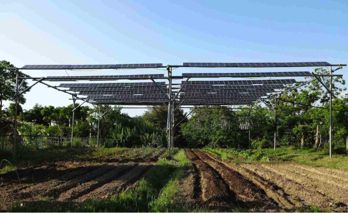 Figure 1: Photo of Solar Sharing Field Test via Akira Nagashima