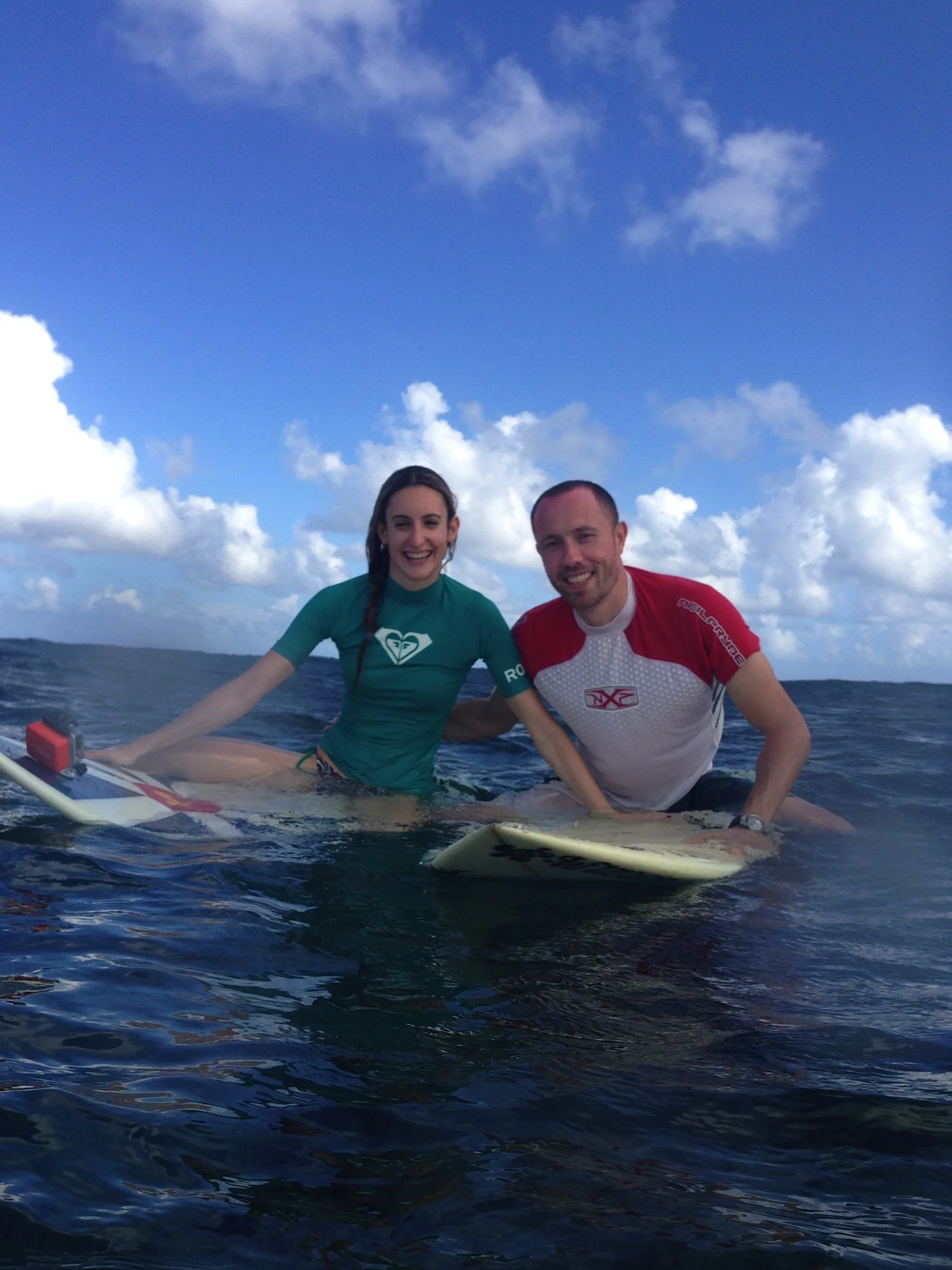 Image of young couple 2013 Surf2Live, Long Beach, NY Summer Surf Camp.