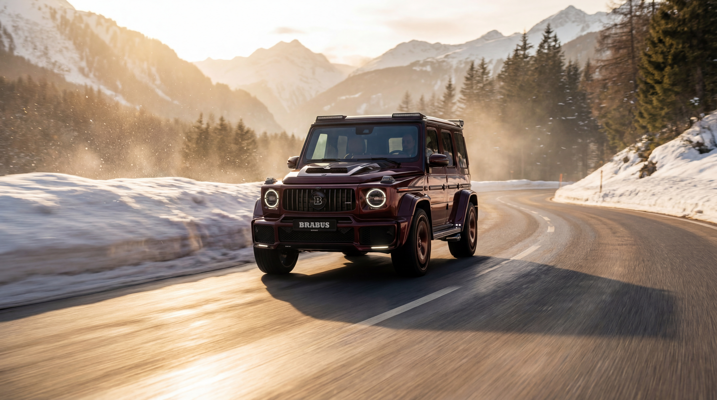 AI generated luxury automotive campaign alpine location — 
Brabus snow St. Moritz by Epic Minutes Studio