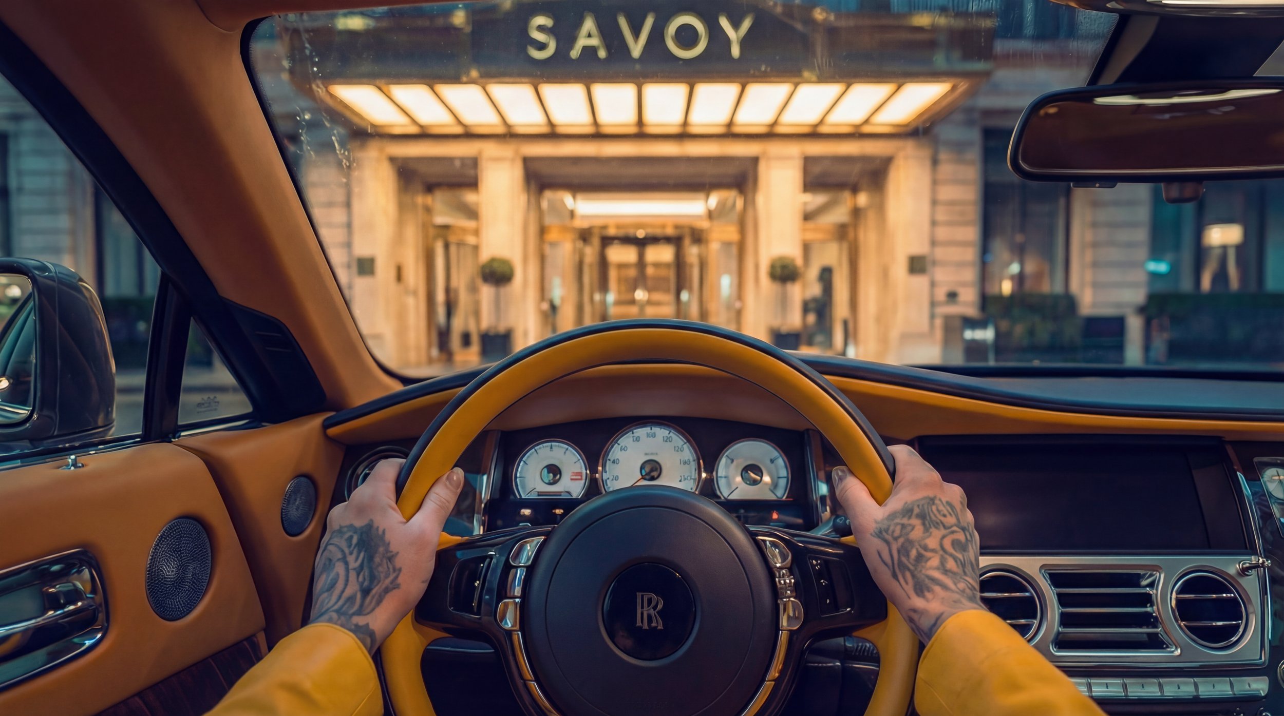 AI generated Rolls Royce luxury detail shot London — 
cinematic automotive content by Epic Minutes Studio