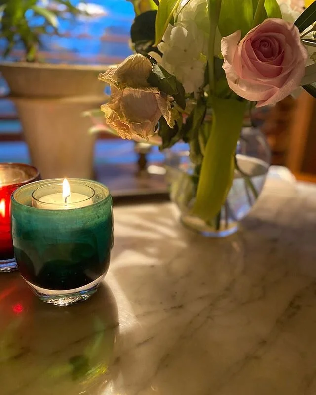 For every family dinner &lsquo;round this table, thank you.
For the Easter blooms from those we love and miss, thank you.
For the birds I can hear chirping despite the wet cold outside, thank you.
For a family healthy and slumbering, thank you.
For t