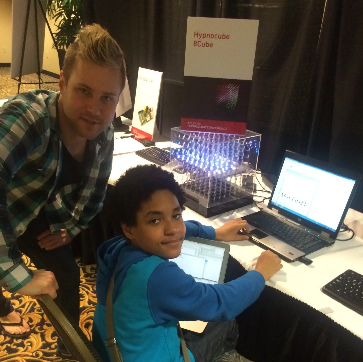 Me and jesse freedman programming A Hypnocube