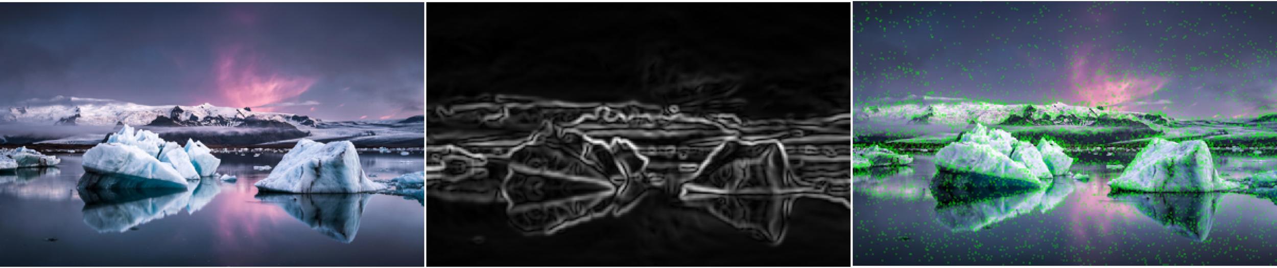 Filter preprocessing: Gradient Detection and Mesh sampling