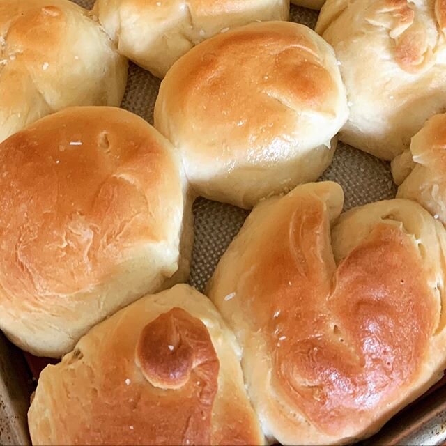 Made Parker House Rolls in honor of @thesmalley&rsquo;s regular contribution to family feasts on Sunday.