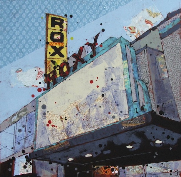 the Roxy III, mixed media on canvas, 20x20 (in)