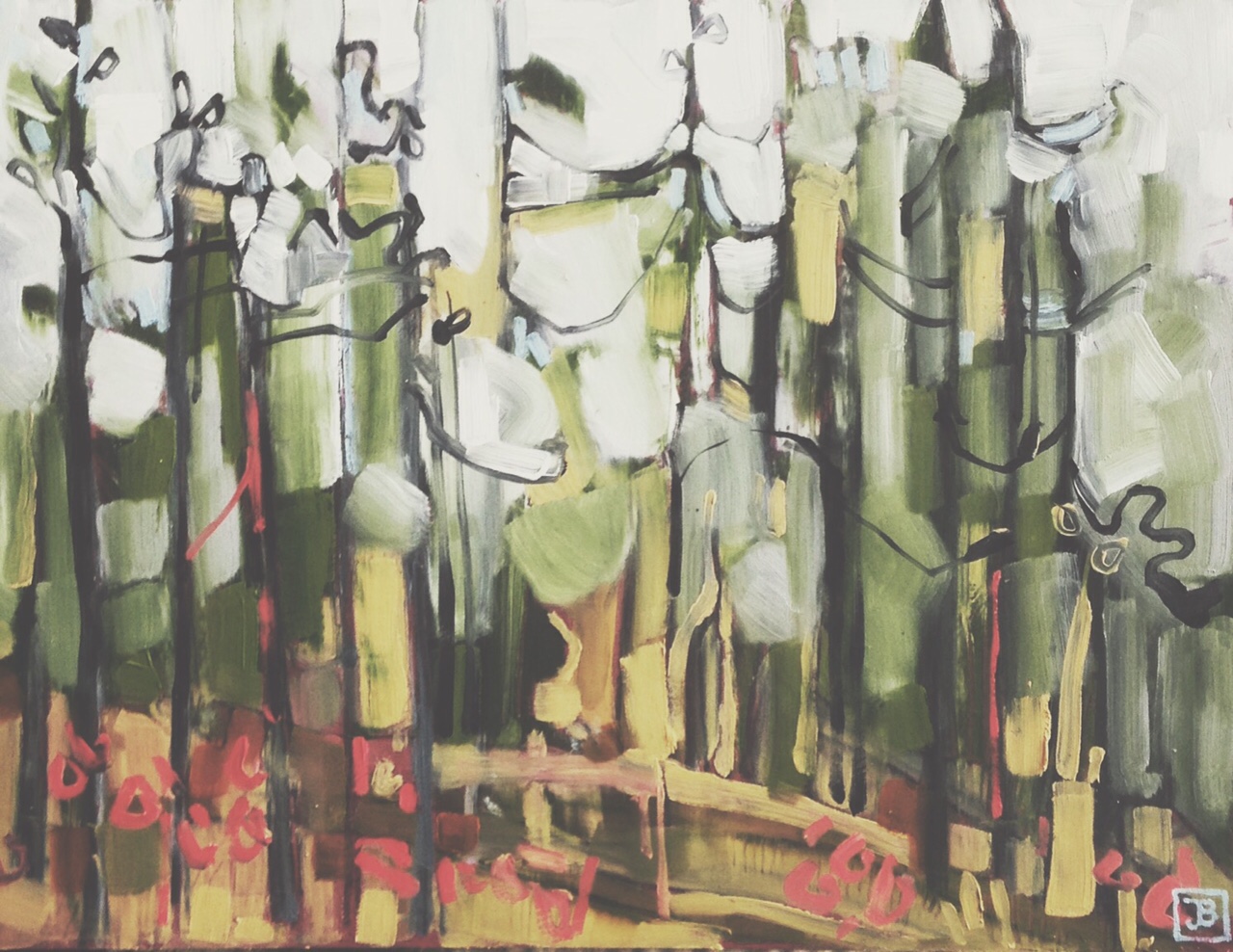 the view from your kitchen table, Whitehorse YT, oil on masonite, 9x12, 2015