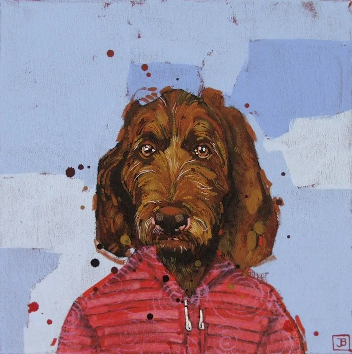 odin, mixed media on canvas