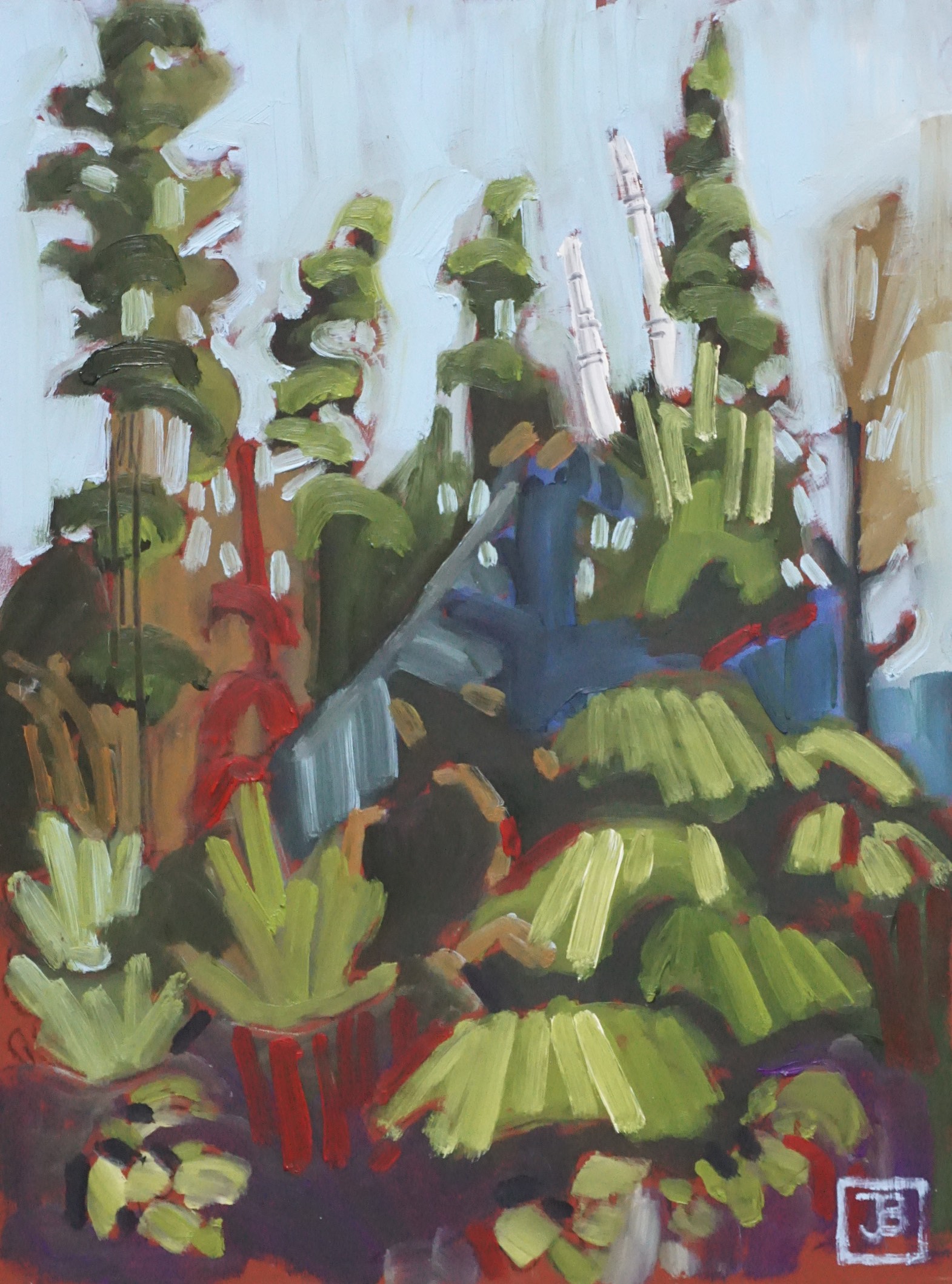 northern forest I , oil on masonite, 9x12(in), SOLD, 2018