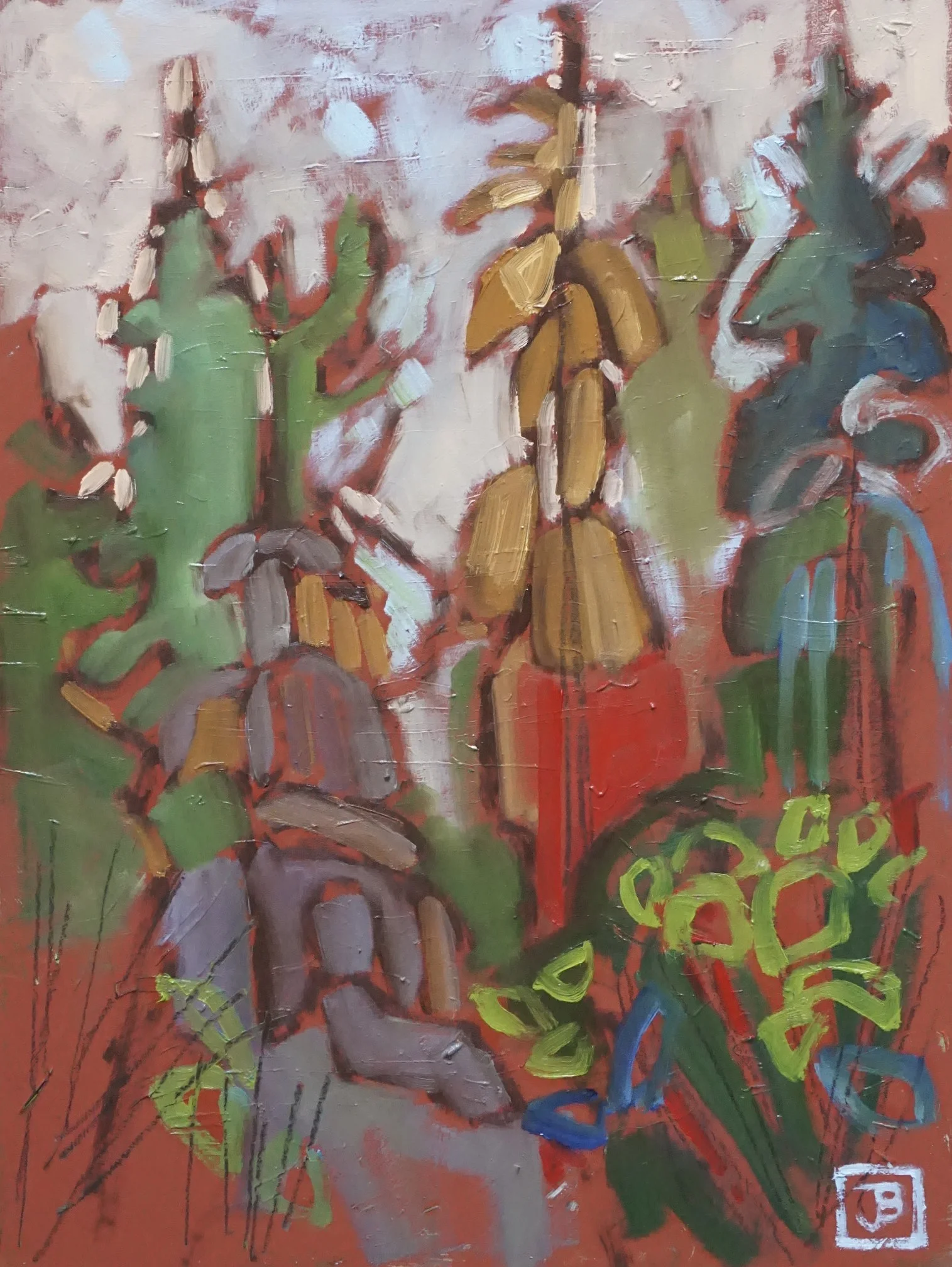 northern forest III, oil on masonite, 9x12(in), SOLD , 2018