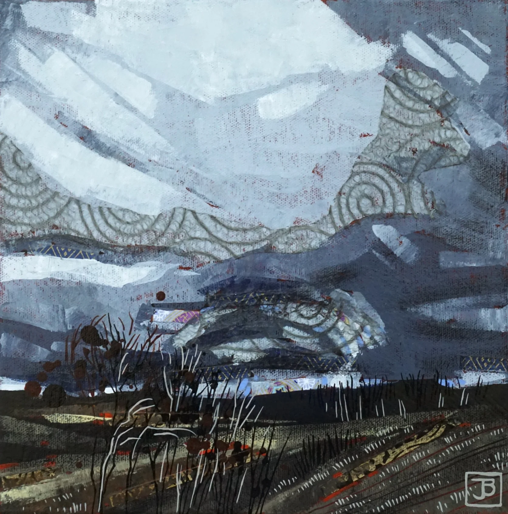 prelude mixed media on canvas 10” x 10” SOLD
