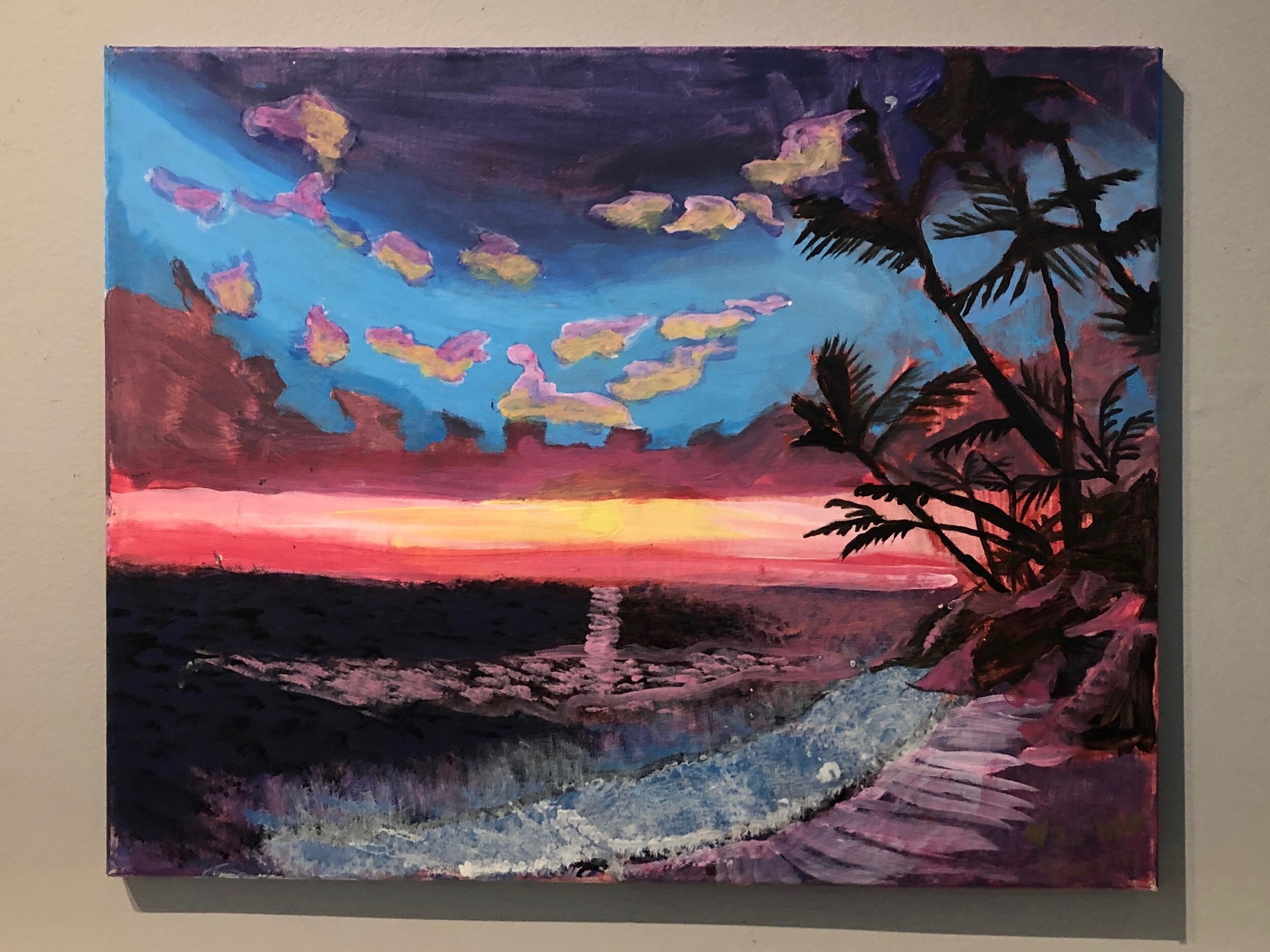 Tropical Sunset Painting