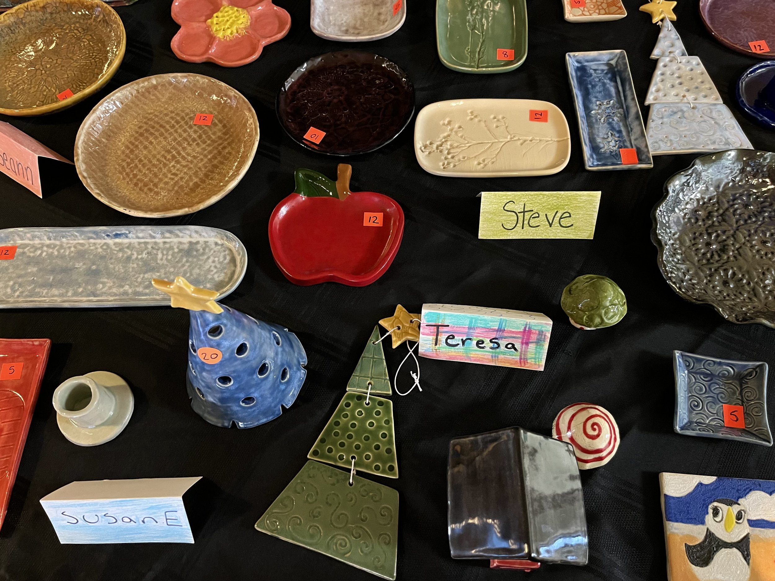  Creative Identity Anaheim participants artwork, including ceramics, being sold at the 27th Annual Winter Concert to attendees. 