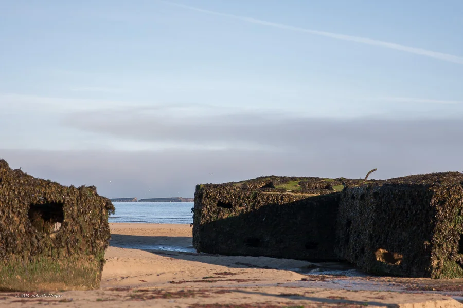 Components of Mulberry Harbor, Gold Beach Normandy, France