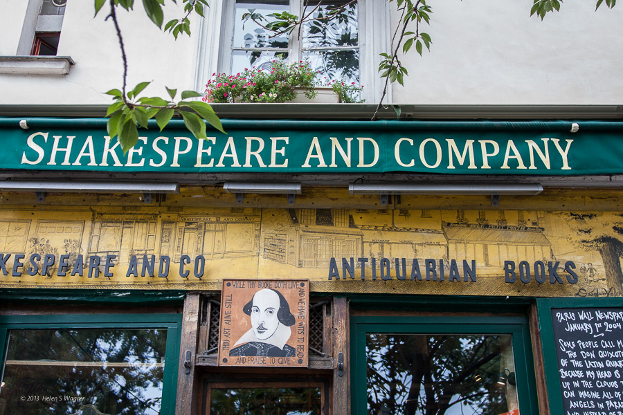 The facade of Shakespeare and Company invites people to explore the thousands of books inside.
