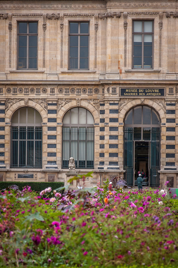 The wildflower garden near one of the entrances to the Louvre presented a pleasing palette of colors.