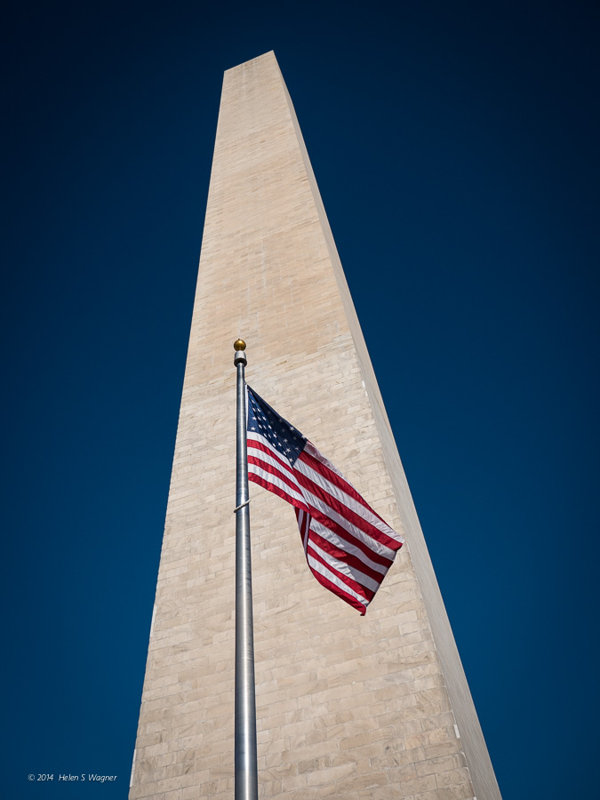 The Washington Monument is ever-present when visiting the National Mall in Washington, D. C.