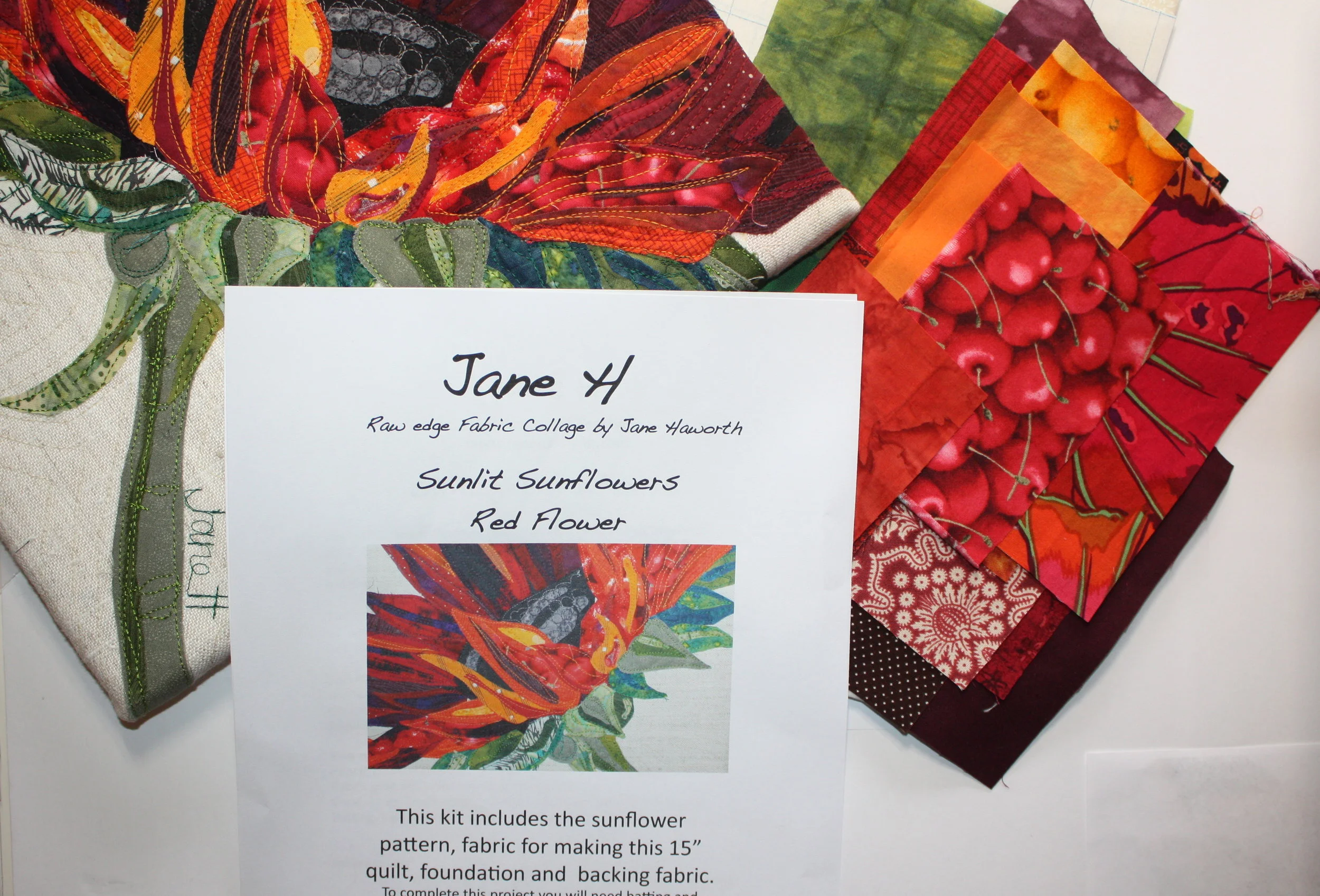 Red Sunflower kit by janehaworth.com