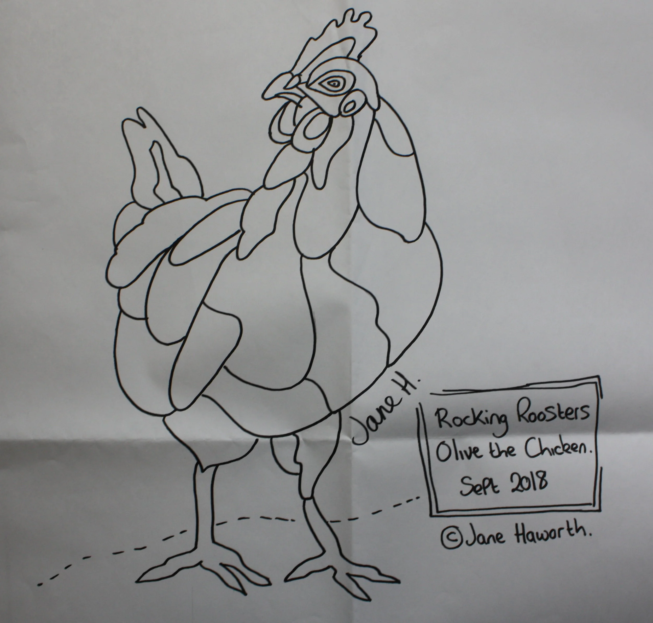 Olive paper pattern by janehaworth.com