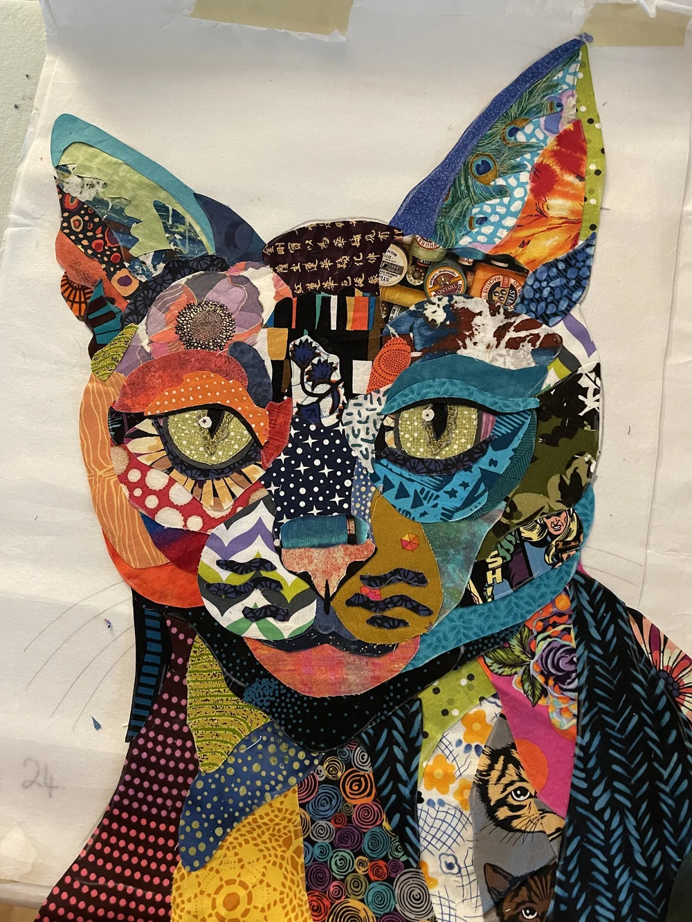 Smooth Cat PDF Fabric Collage Pattern — Jane Haworth smooth-cat-pdf-fabric-collage-pattern-jane-haworth