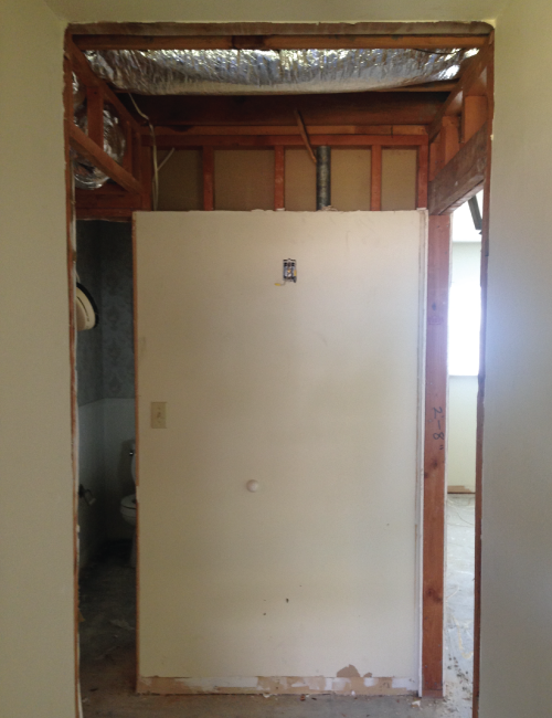 Looking at this picture, you can get a better idea of where the ceiling height used to be. It definitely makes the space feel less claustrophobic. 