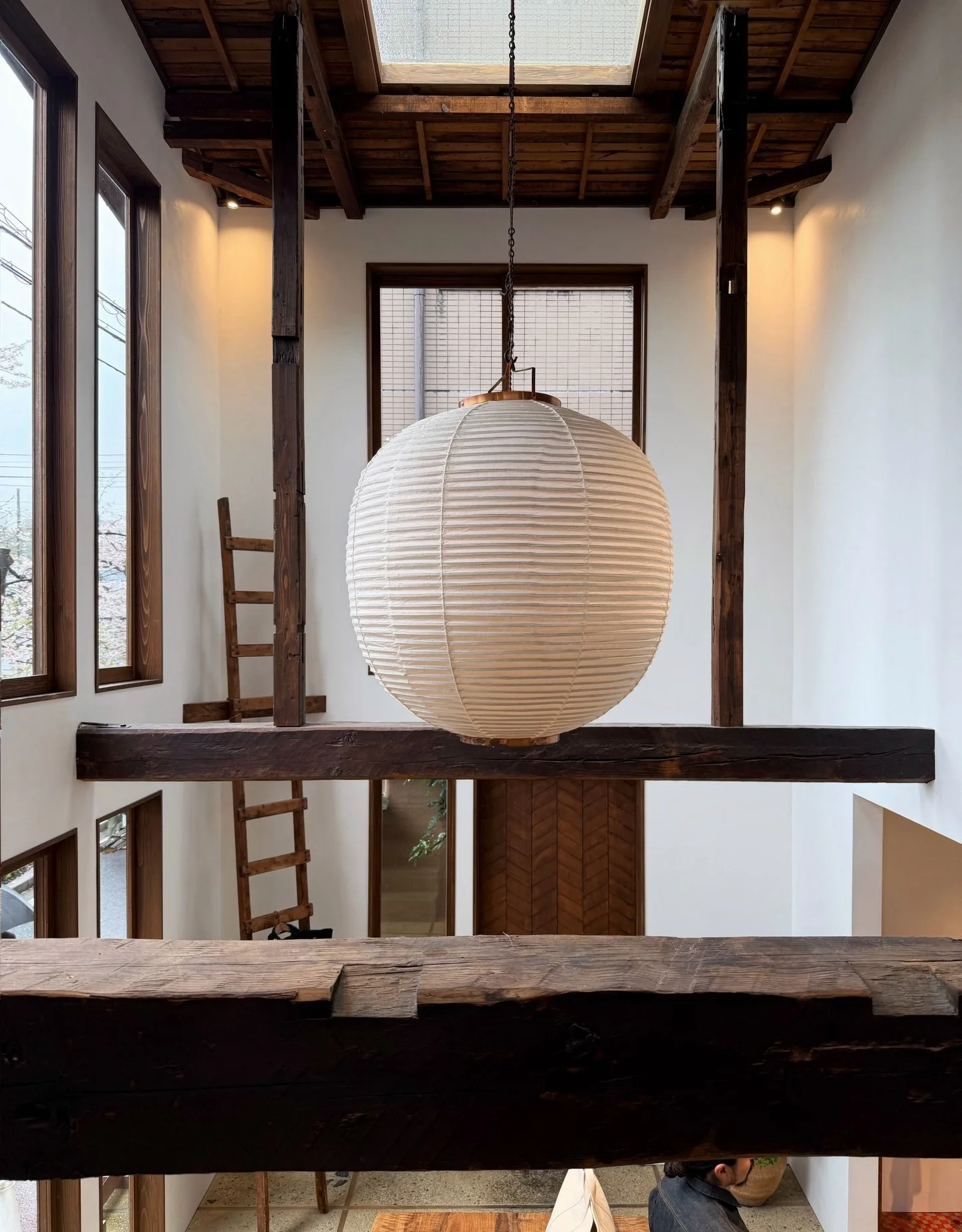 I&rsquo;m officially moving in to @visvimwmv showroom. Swipe for the most incredible sakura vantage on the Meguro. 🤯