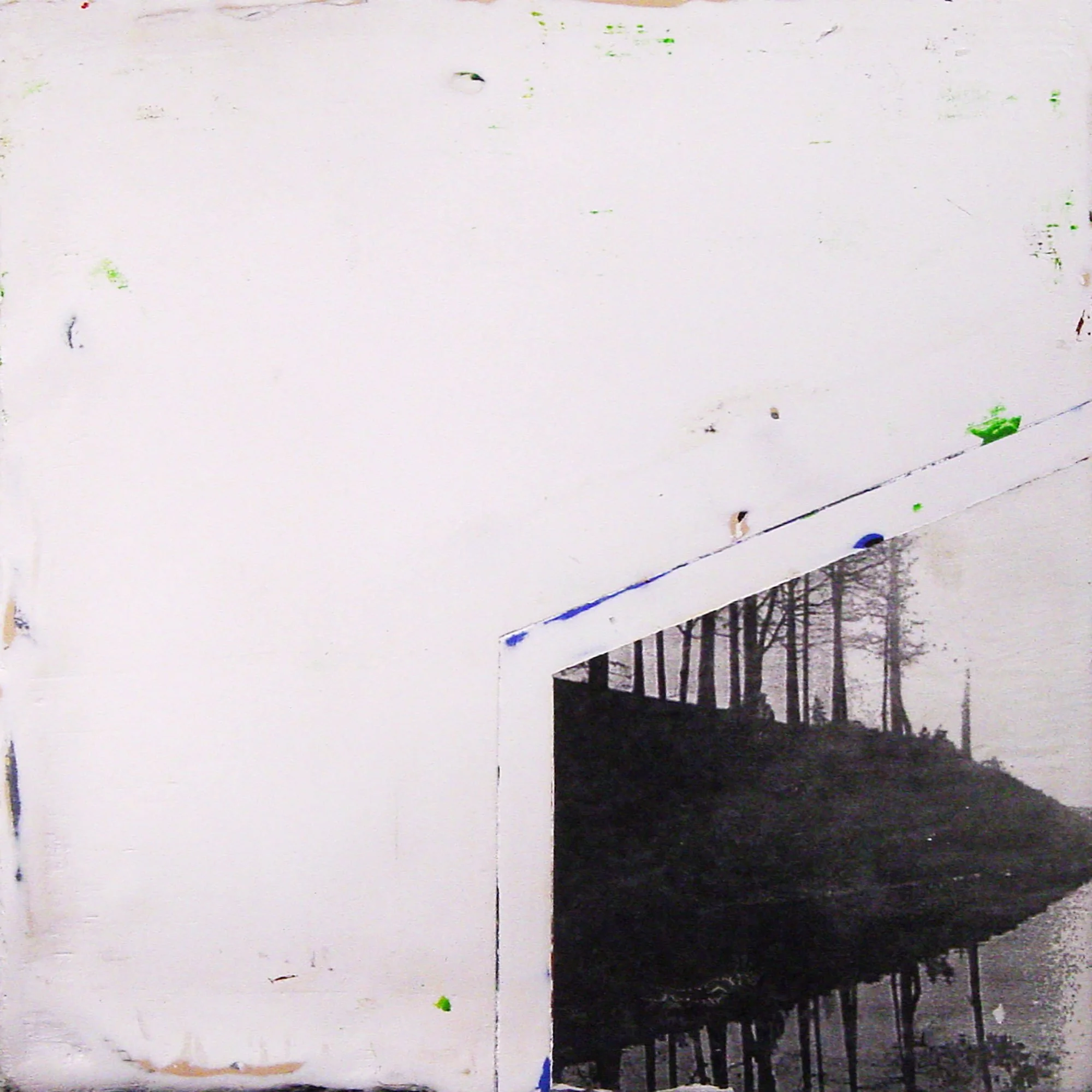  International Working Party For Documentation & Conservation of Building
Sites & Neighborhoods of the Modern Movement  — acrylic, pigment transfer on canvas, 10 x 10 inches, 2006