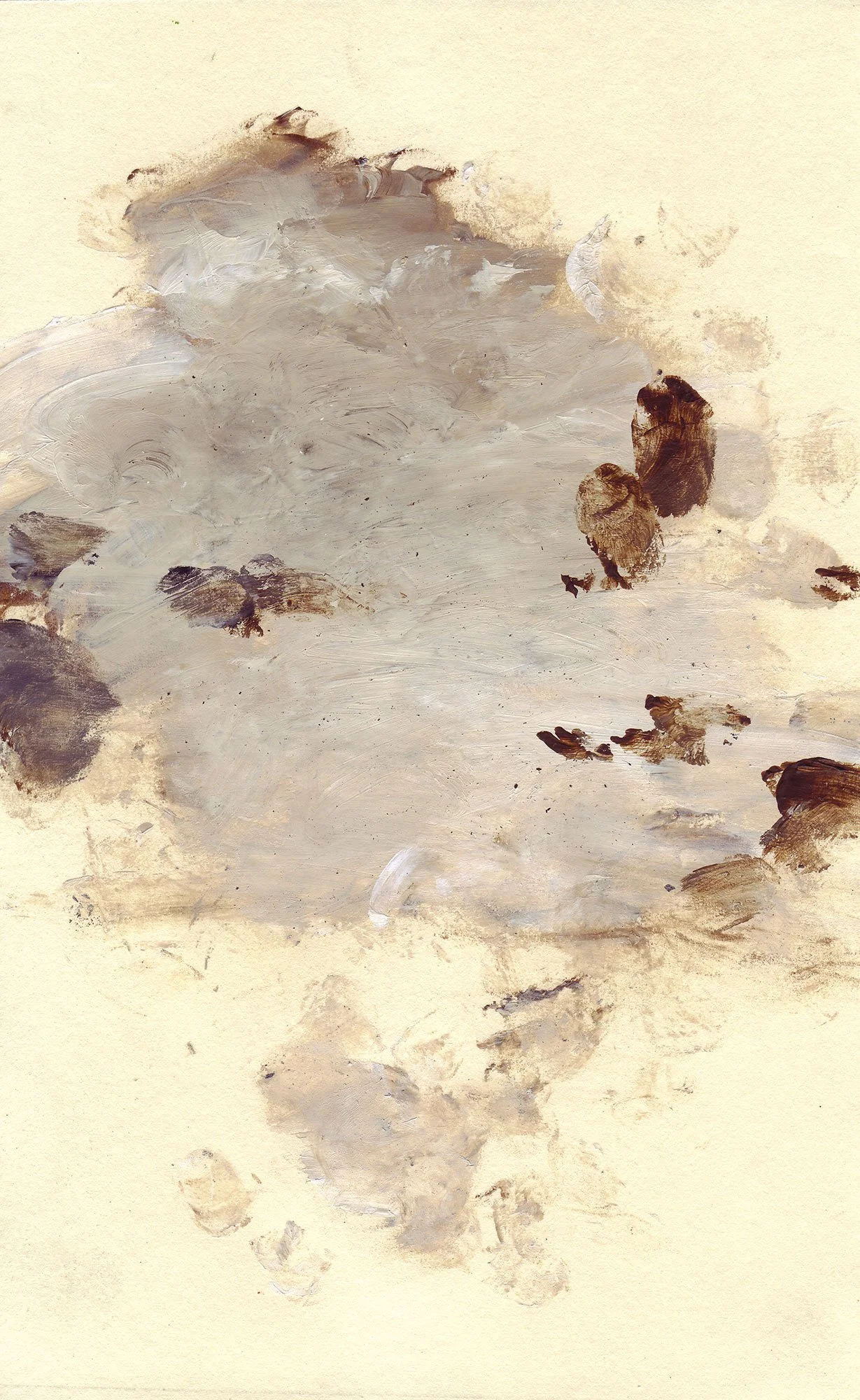  The Earth on the Back of the Giant Turtle  — acrylic on paper, 8 x 5 inches, 2007