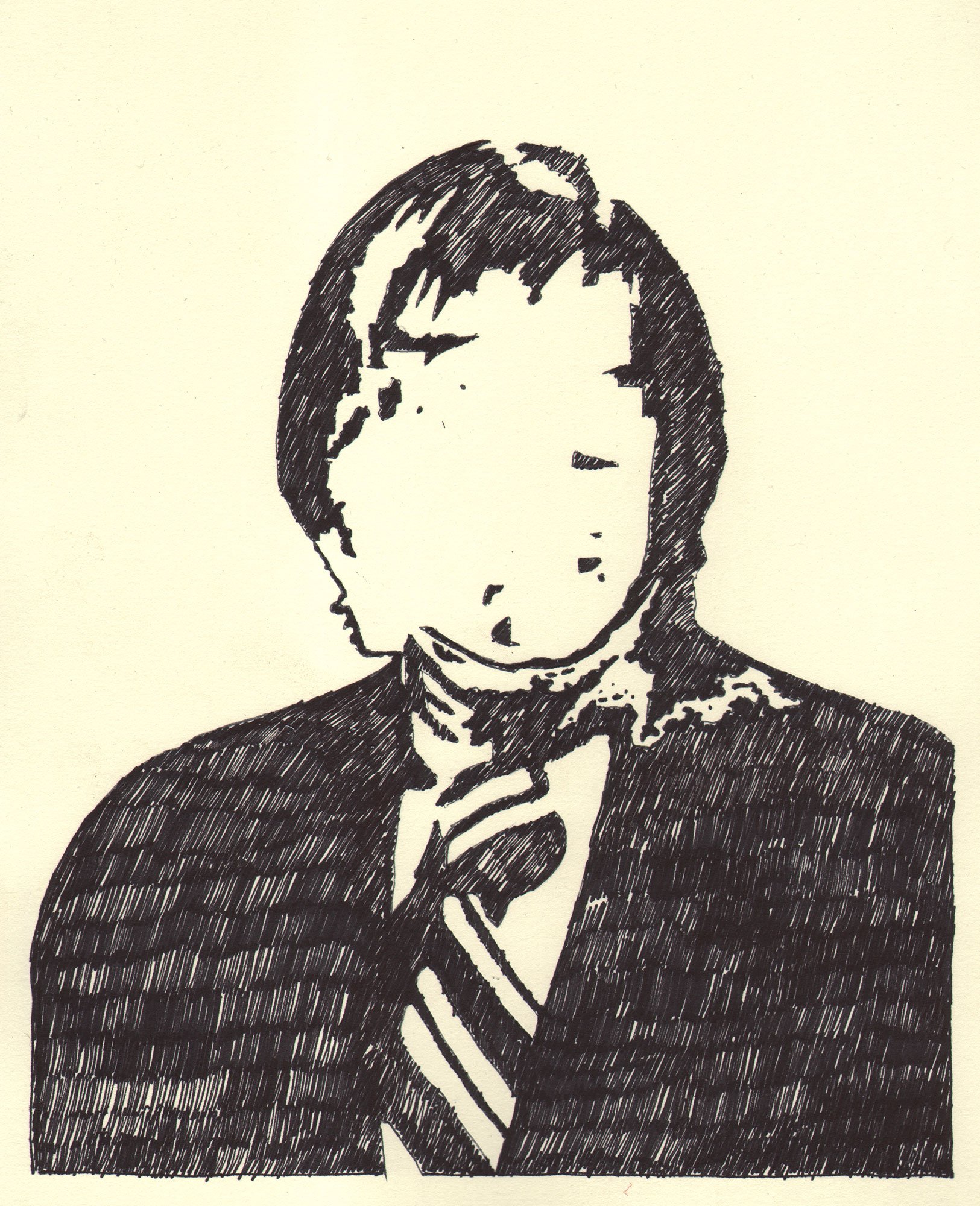  Unretouched Proof  — permanent marker on paper, 10 x 8 inches, 2014