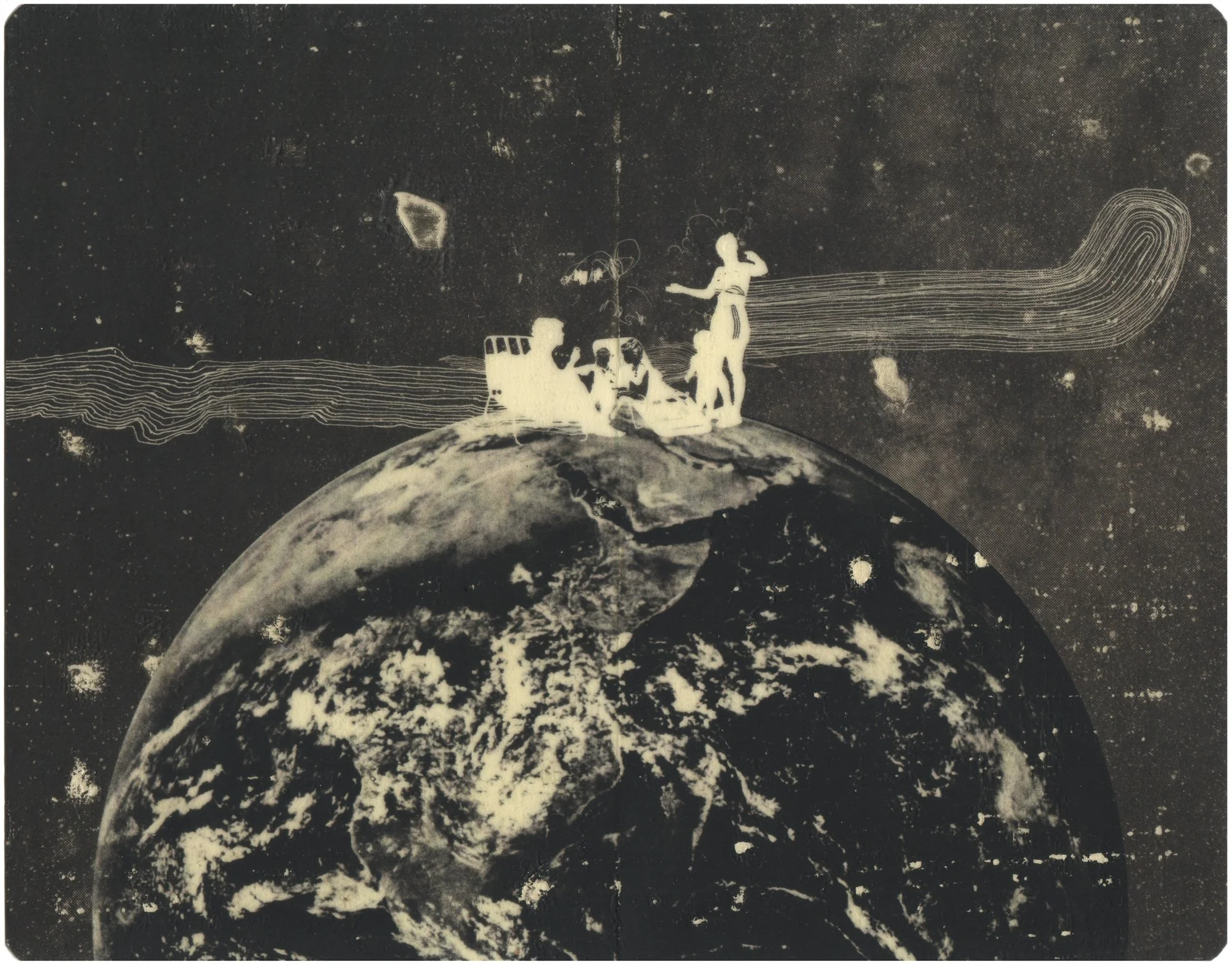  World & Space  — pigment transfer on paper, 8 x 10 inches, 2008