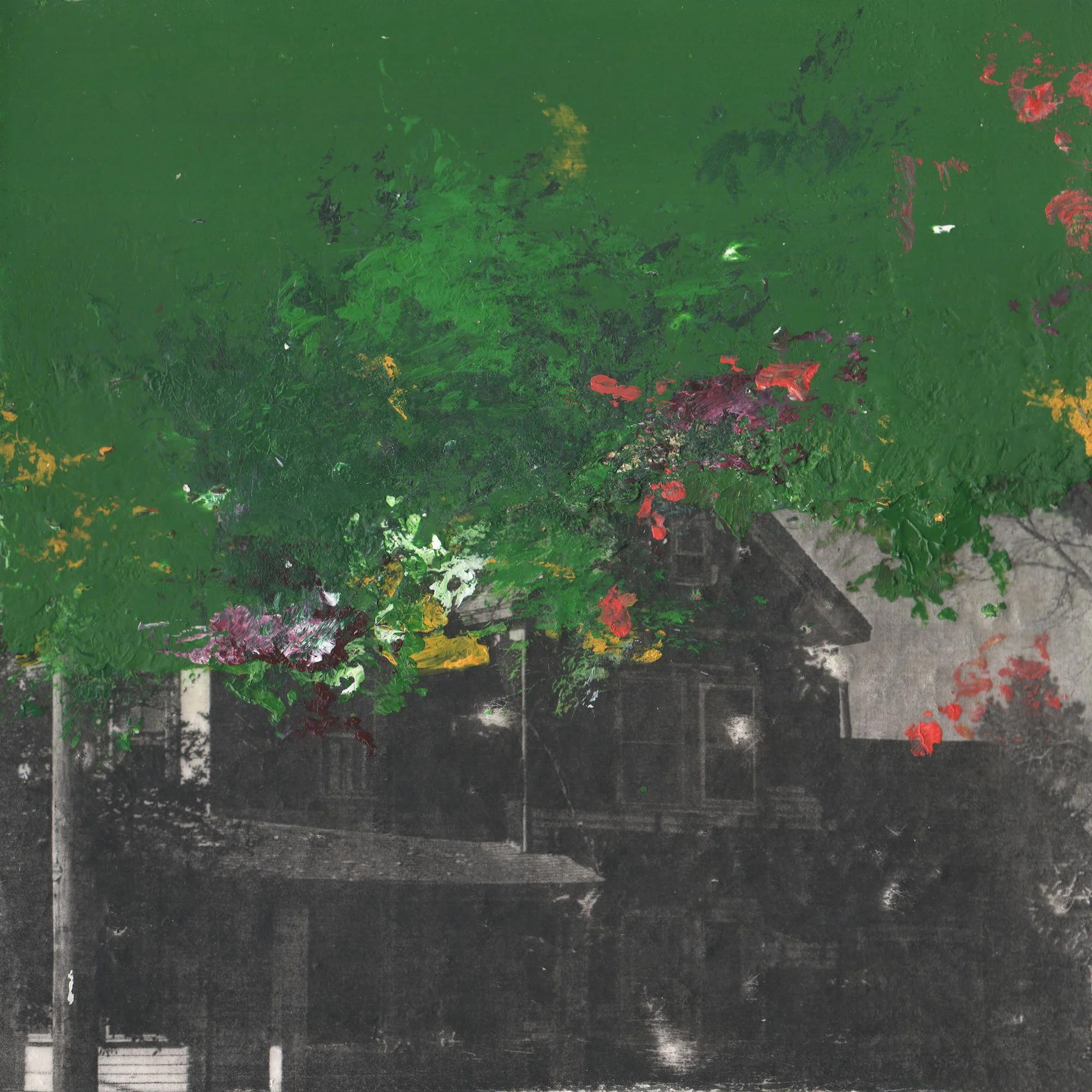  The Appalachians Were Formed About 230 Million Years Ago  — acrylic, pigment transfer on canvas, 10 x 10 inches, 2005