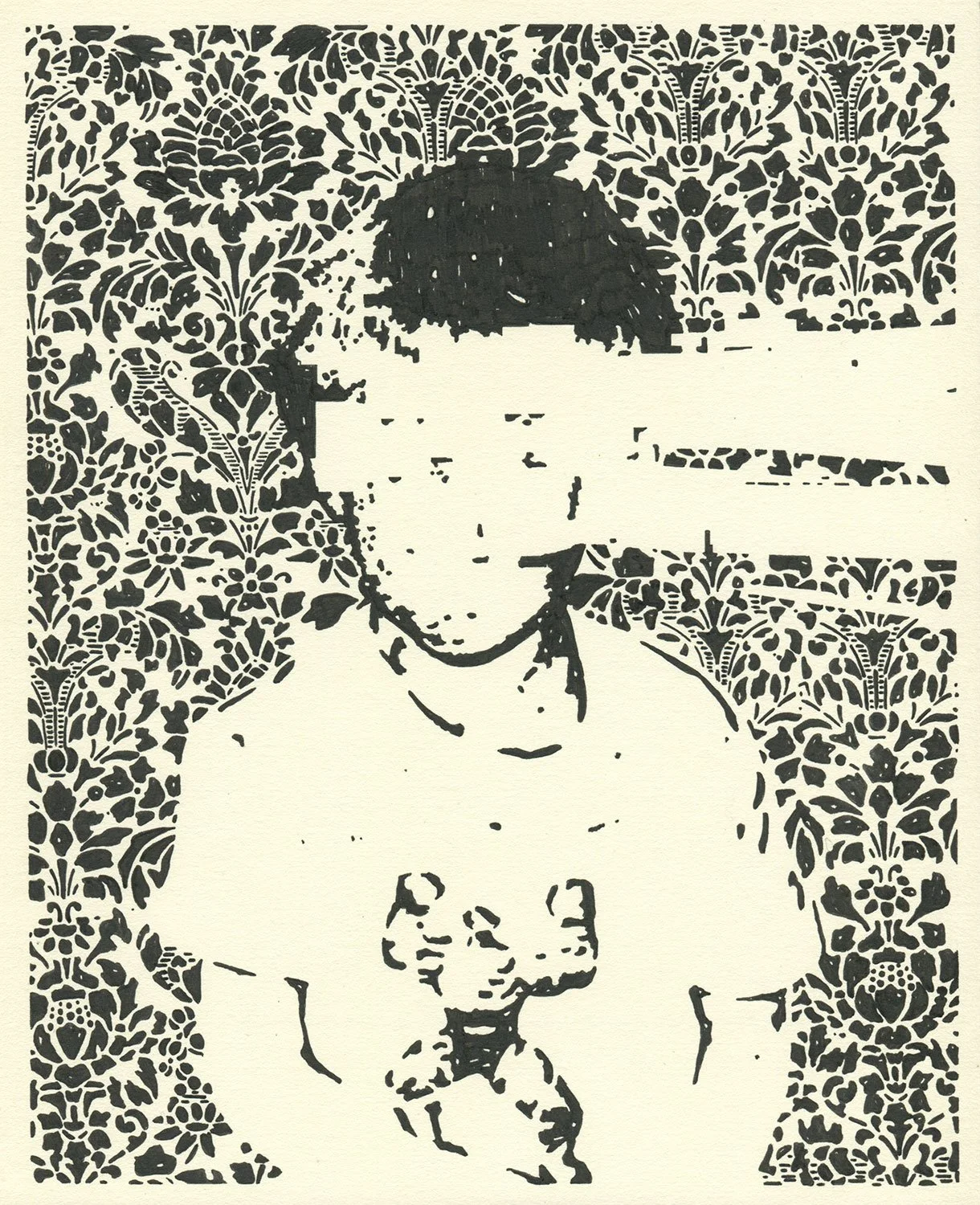  The Thing  — permanent marker on paper, 10 × 8 inches, 2021