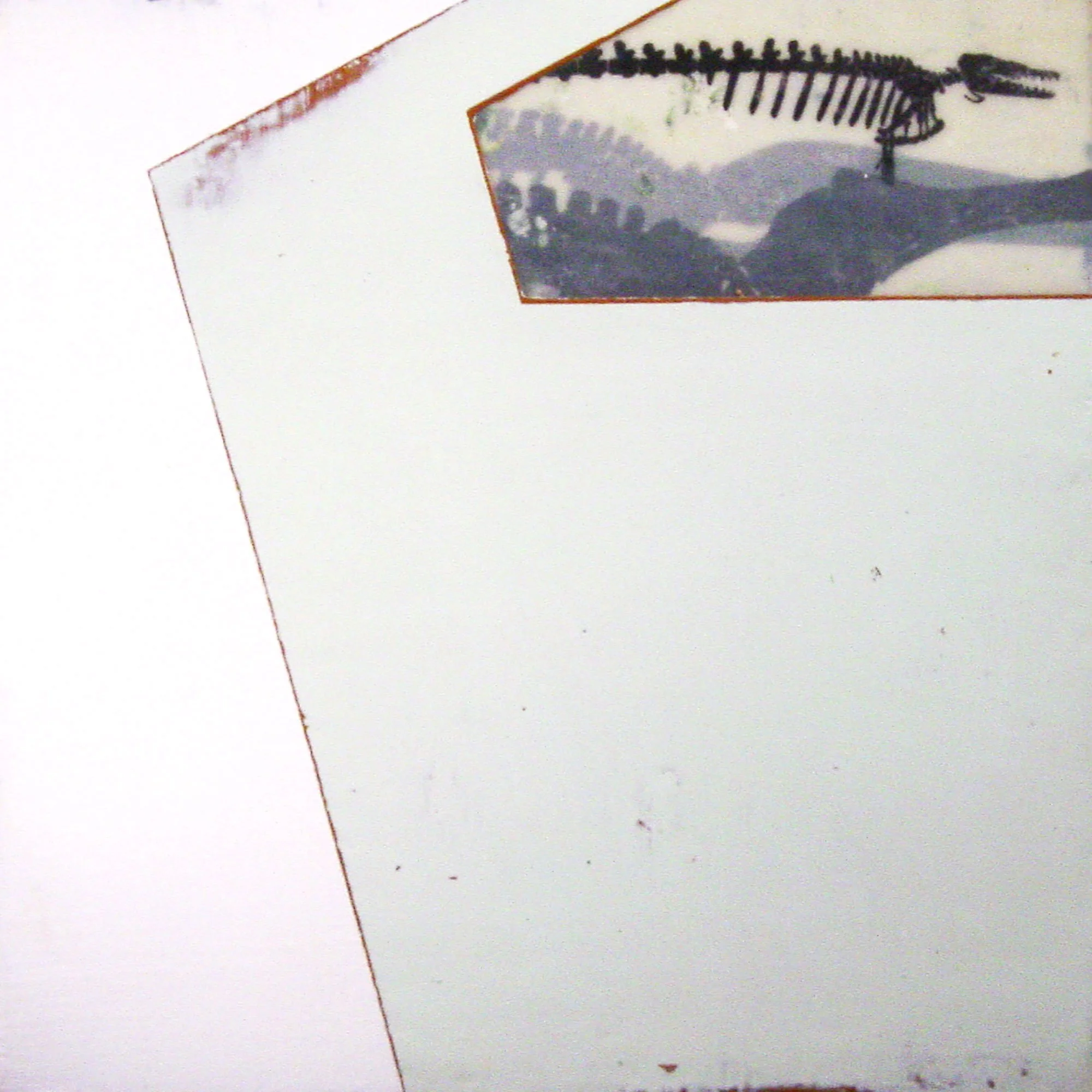  At Sea Level, the Atmosphere Presses the Earth's Surface at 14.7 Pounds Per Square Inch  — acrylic, pigment transfer on canvas, 10 x 10 inches, 2006