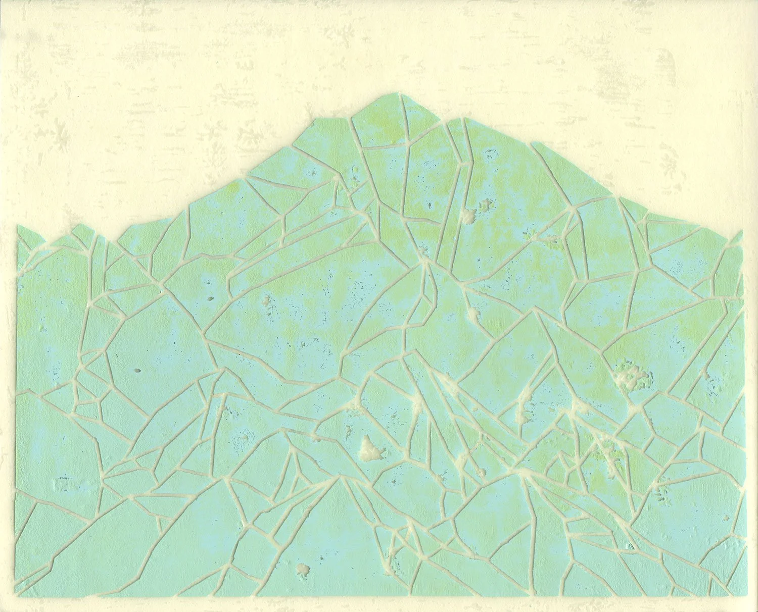  The Crystal Mountain  — acrylic on paper, 8 x 10 inches, 2019