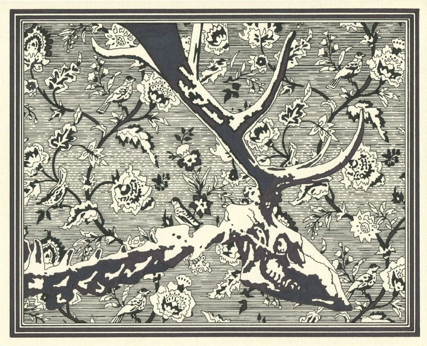  Actaeon  — permanent marker on paper, 8 x 10 inches, 2020