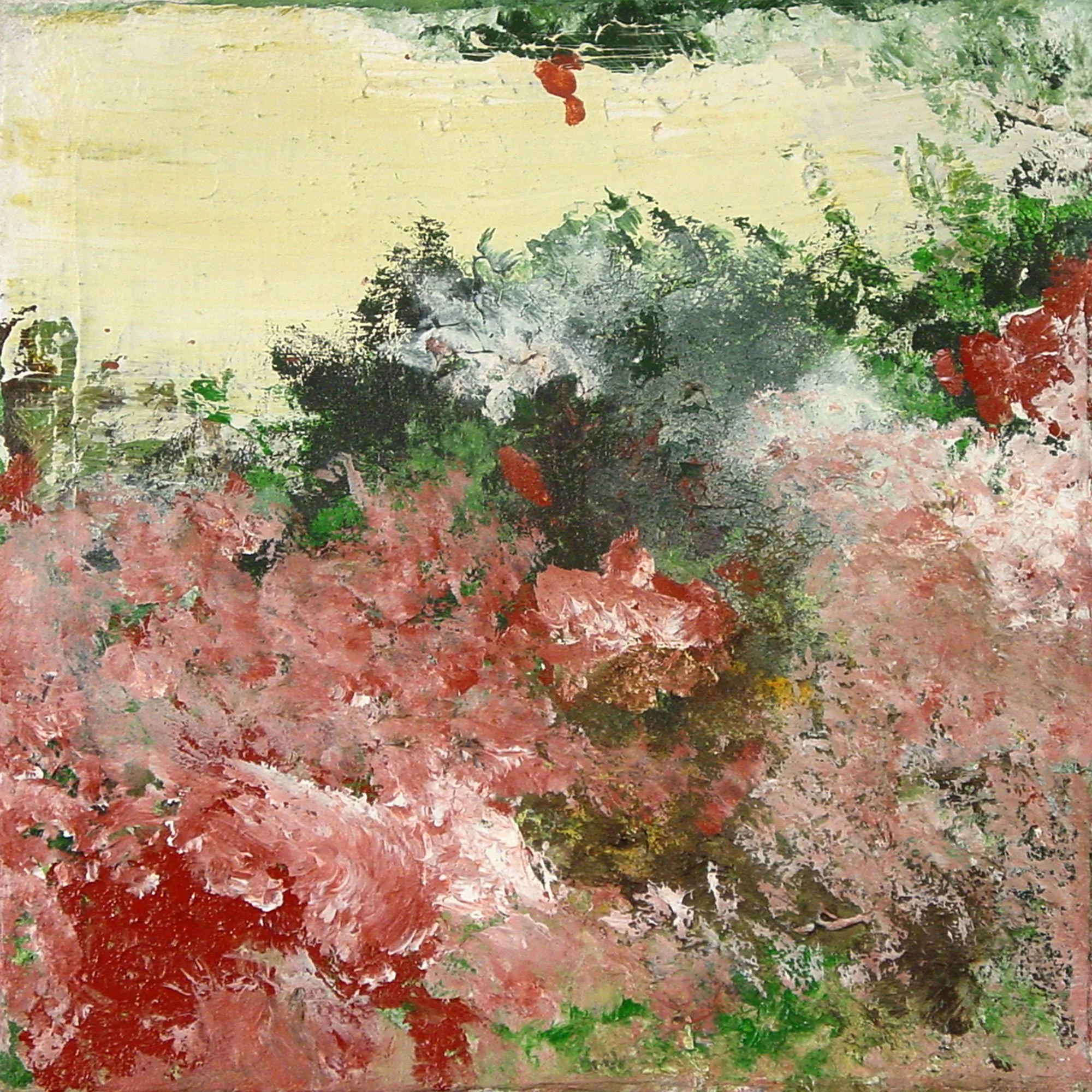 The Rise of the Flowering Plants Took Place in the Early Cretaceous Period  — acrylic on canvas, 10 x 10 inches, 2003