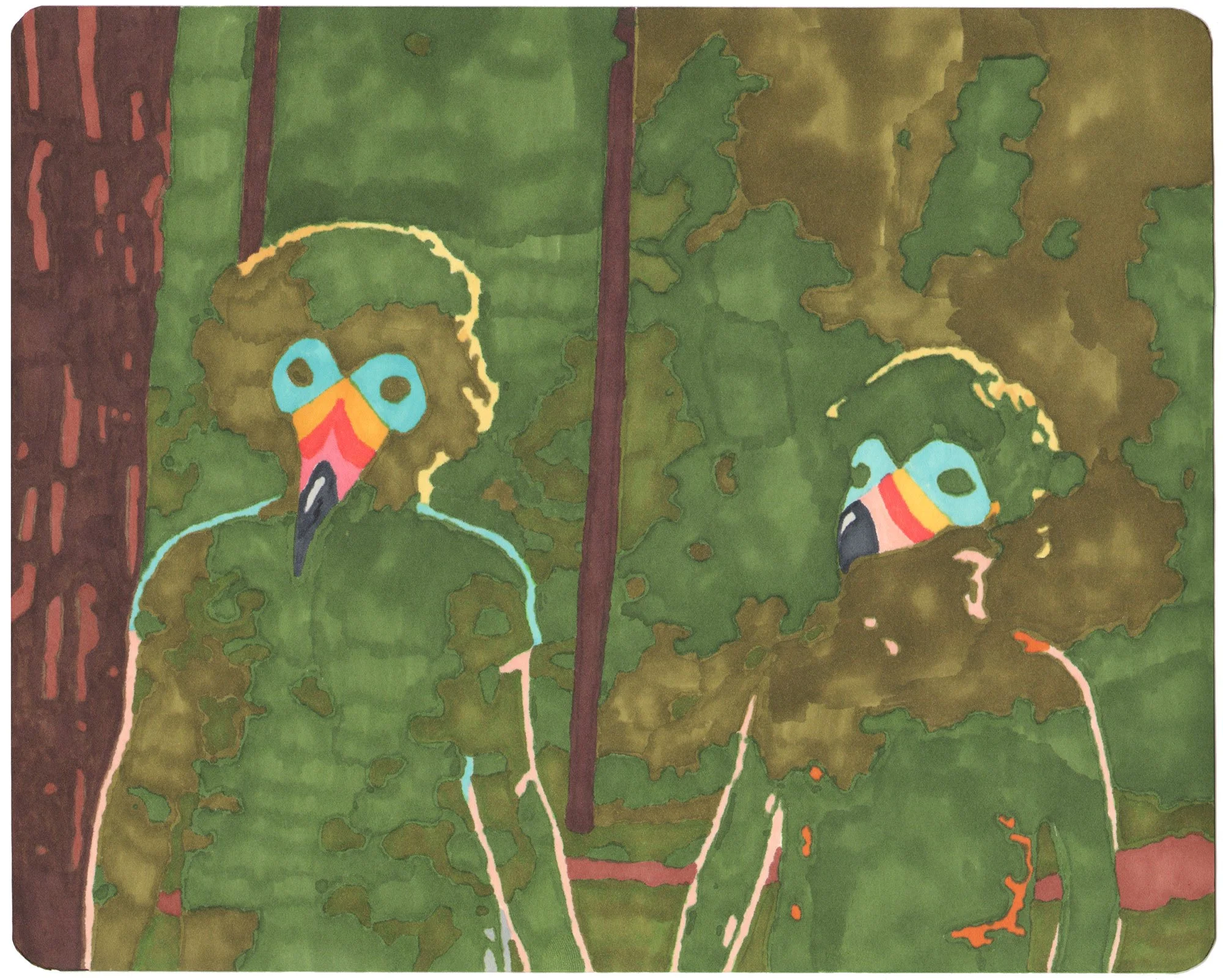  Toucan Sams  — permanent marker on paper, 8 x 10 inches, 2010