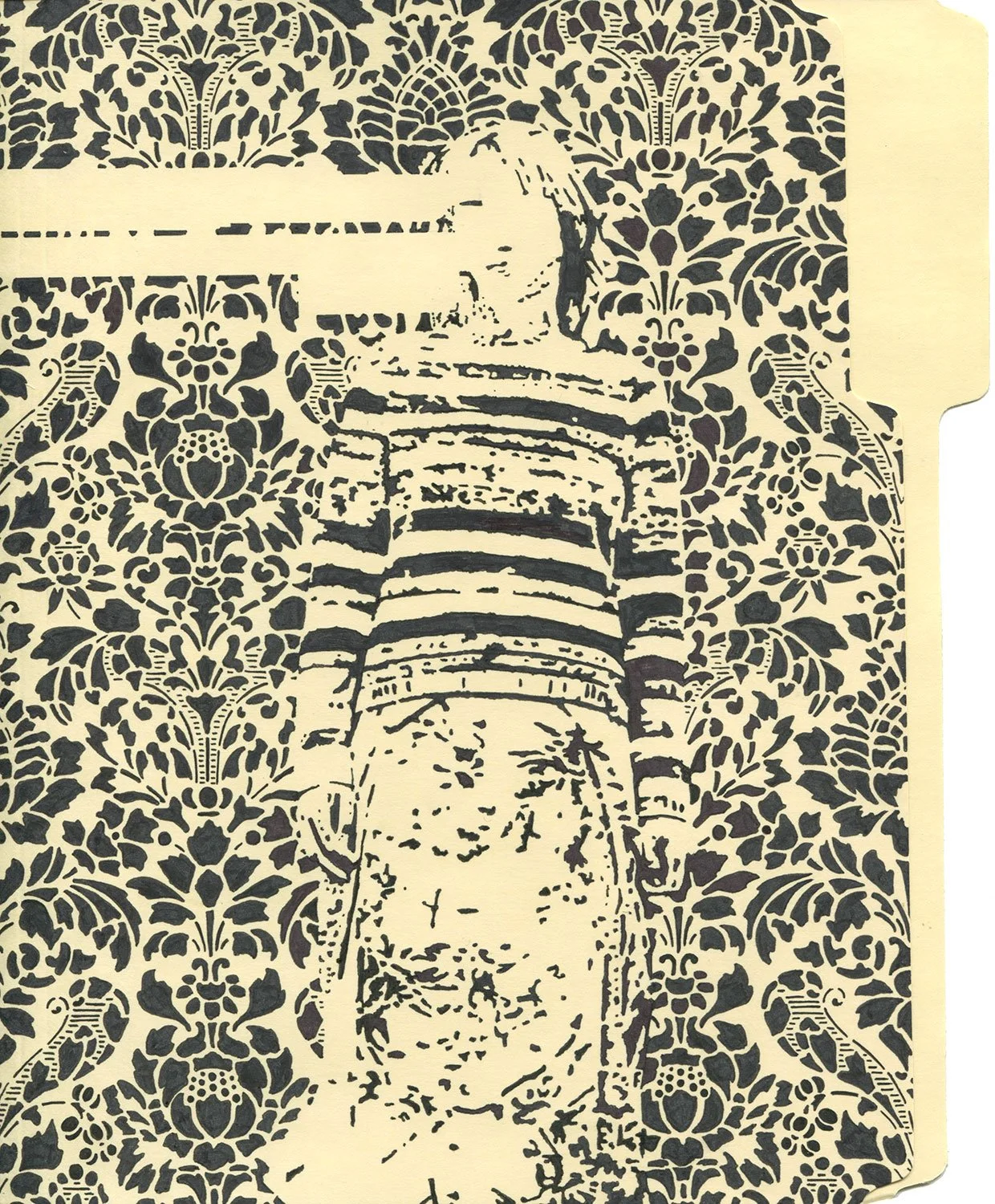  Leona & Osiris  — permanent marker on archival folder, 11 1/2 x 9 1/2  inches, 2019