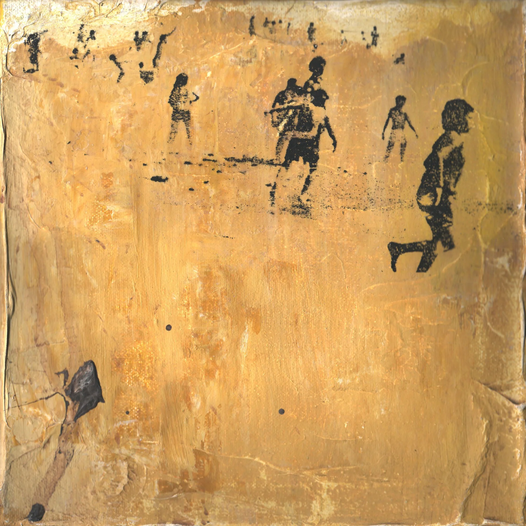  A Traditional Harpoon I  — acrylic, pigment transfer on canvas, 10 x 10 inches, 2002