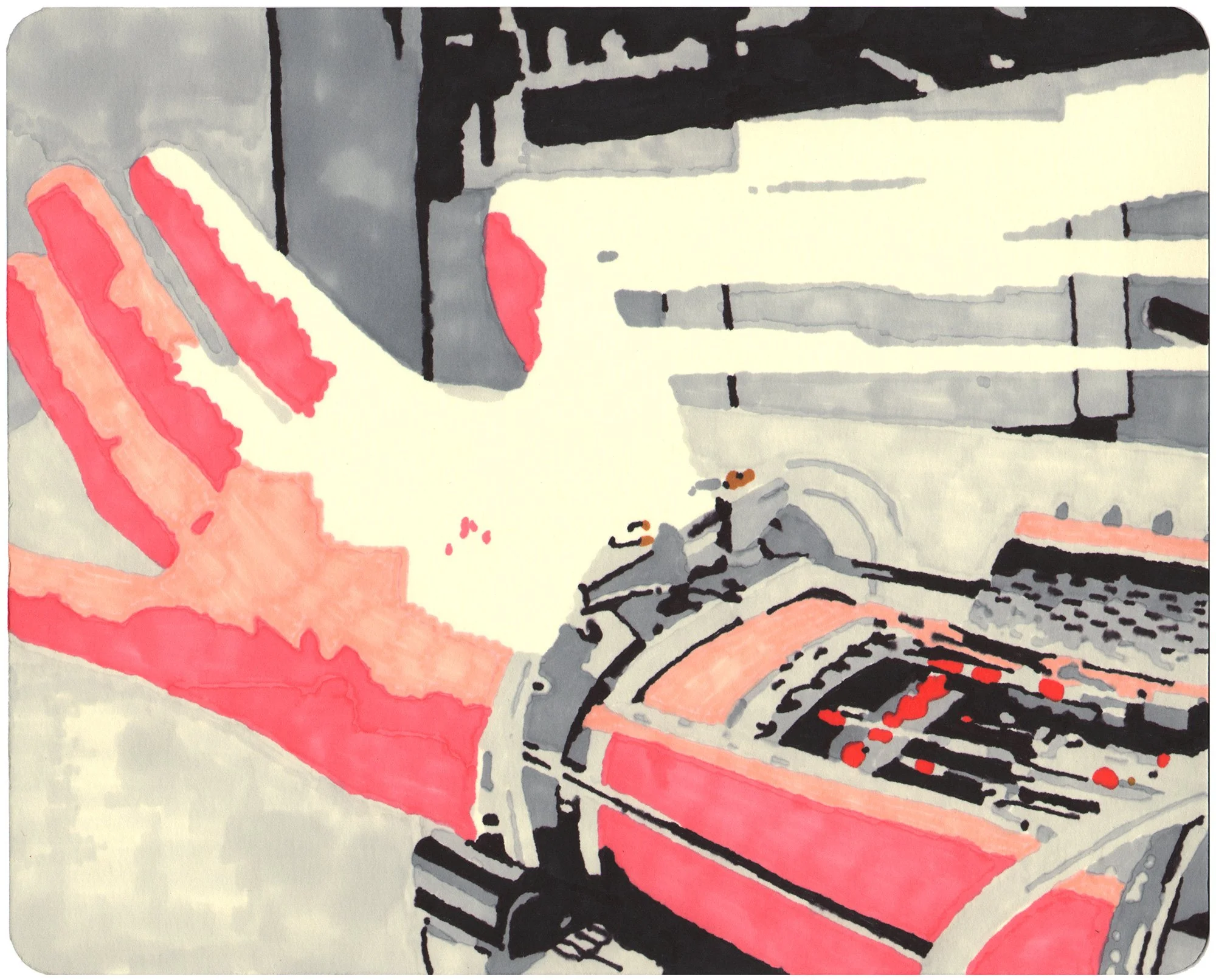  Luke's Hand  — permanent marker on paper, 8 x 10 inches, 2010