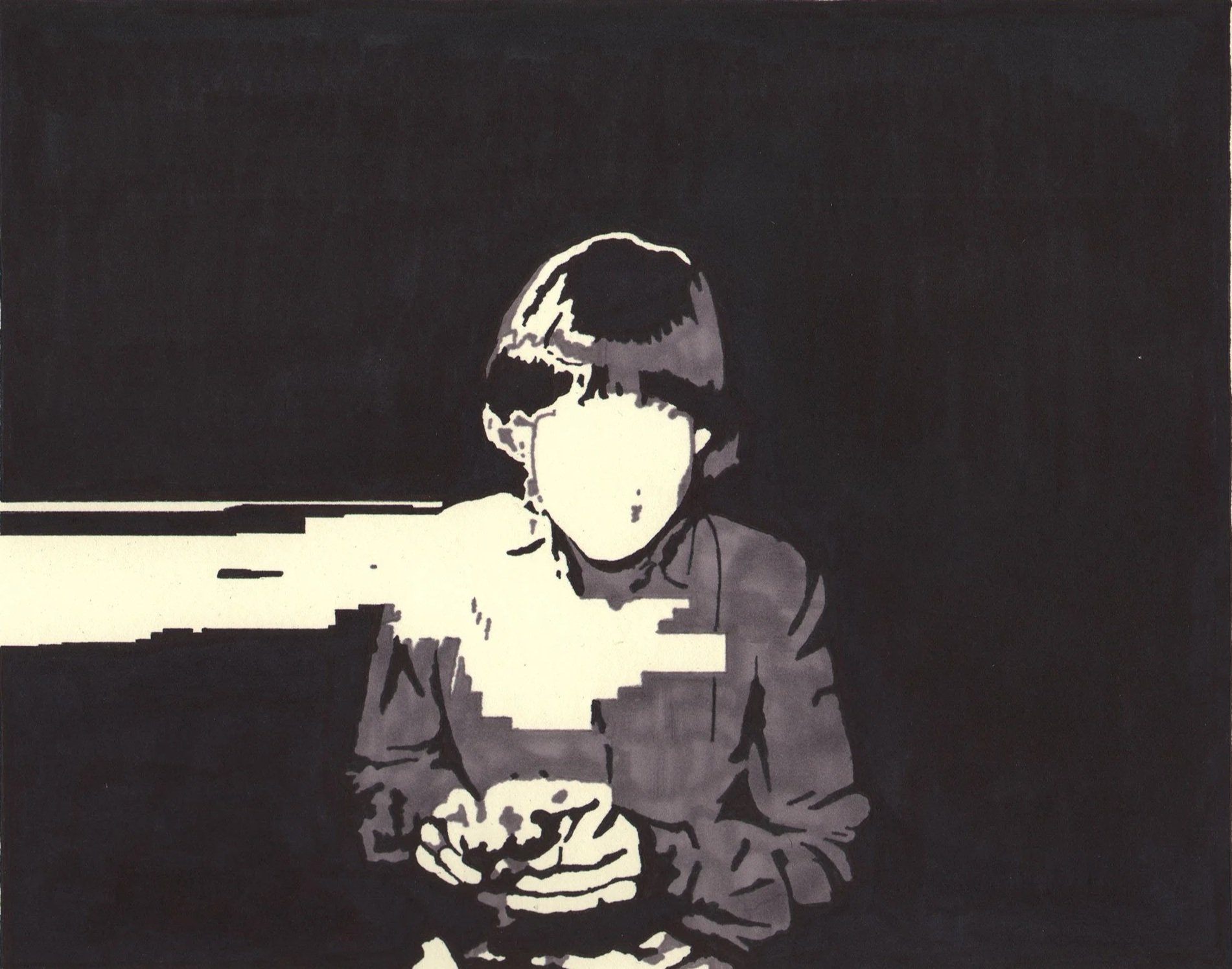 Memories of a Dying Universe  — permanent marker on paper, 8 × 10 inches, 2014