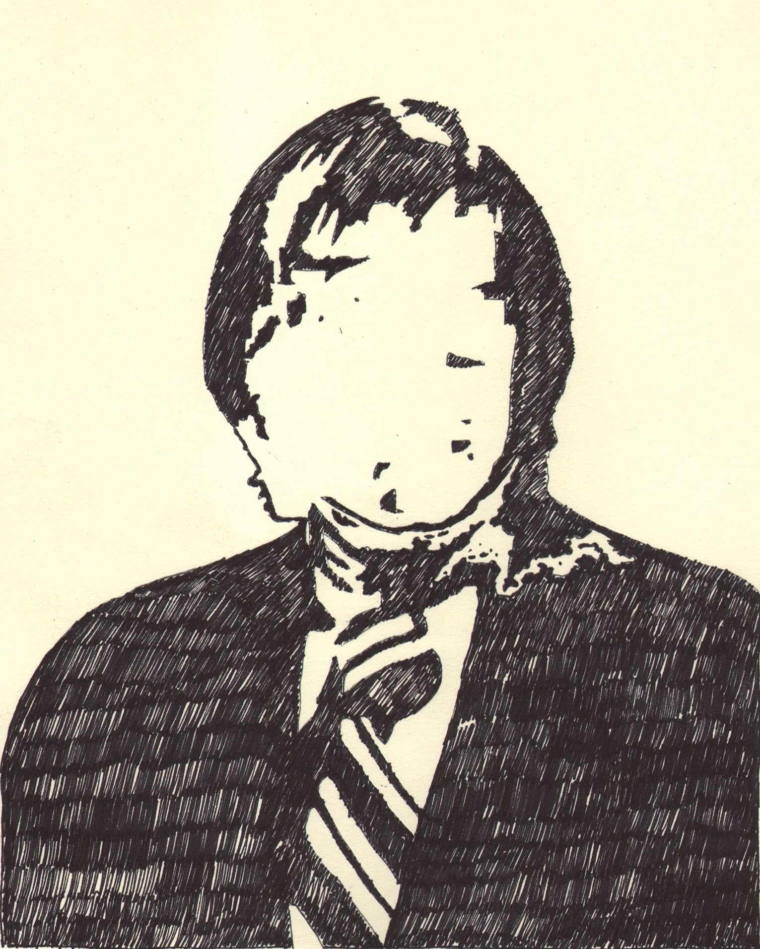  Unretouched Proof  — permanent marker on paper, 10 × 8 inches, 2014