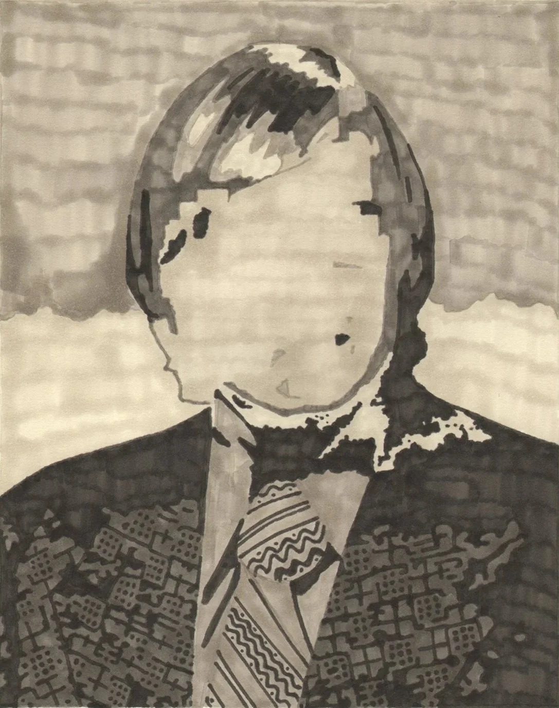  Unretouched Proof  — permanent marker on paper, 10 × 8 inches, 2013