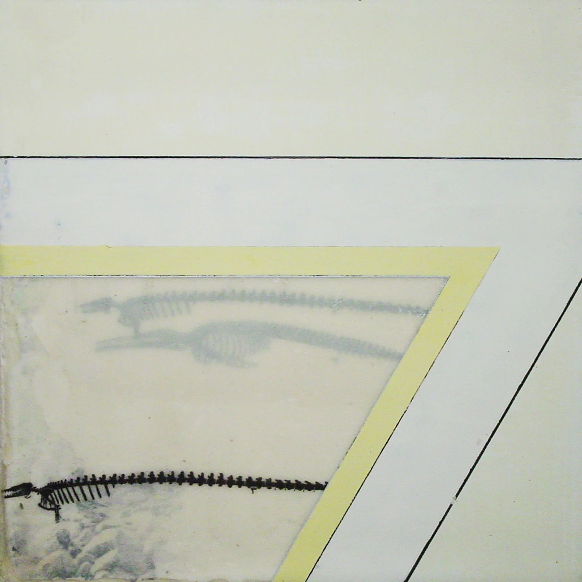  At Sea Level, the Atmosphere Presses the Earth's Surface at 14.7 Pounds Per Square Inch  — acrylic, pigment transfer on canvas, 10 x 10 inches, 2006