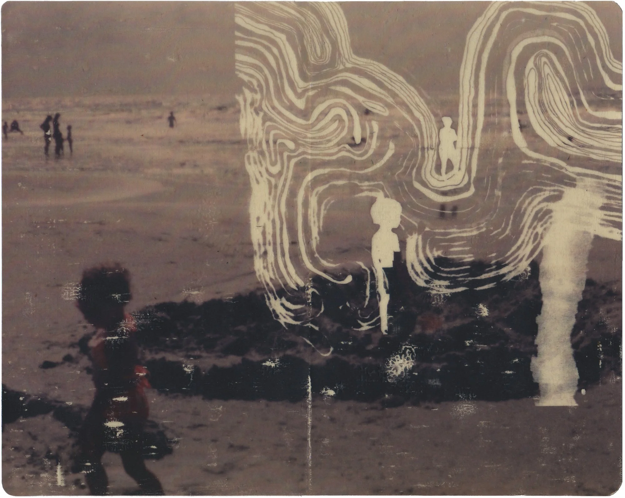  Beachcombers  — pigment transfer on paper, 8 x 10 inches, 2008