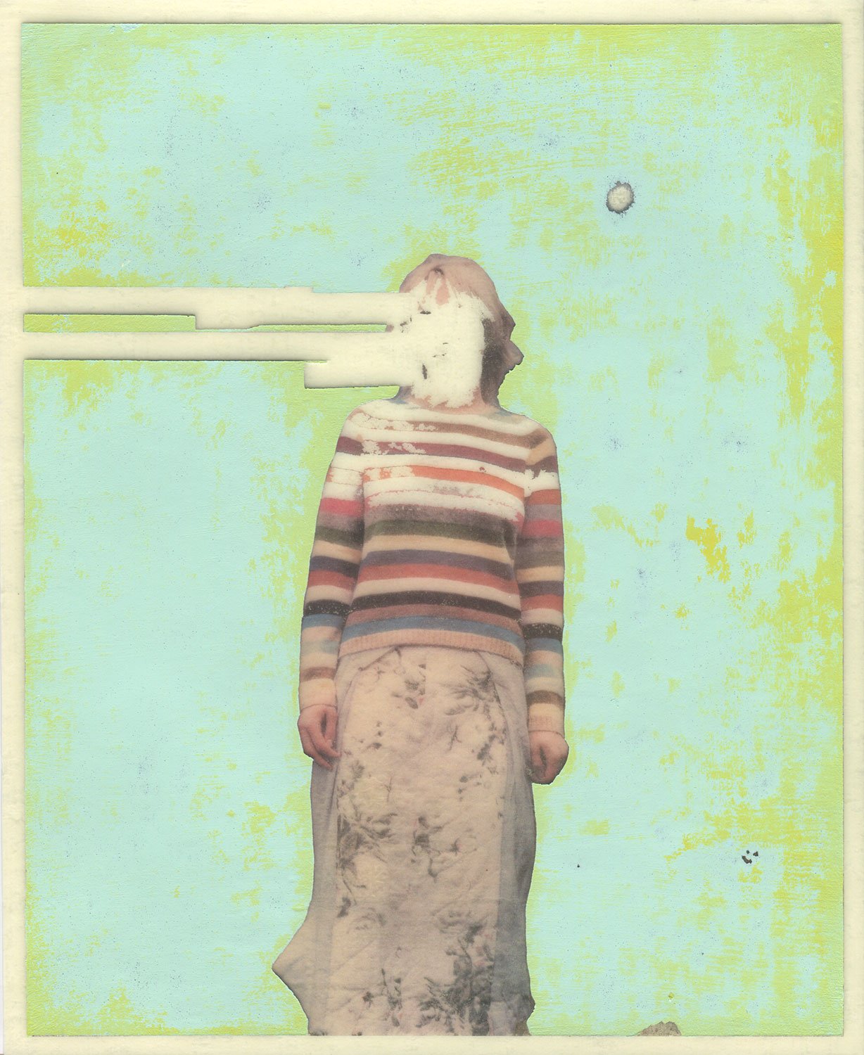  Leona  — acrylic, pigment transfer on paper, 10 x 8 inches, 2019