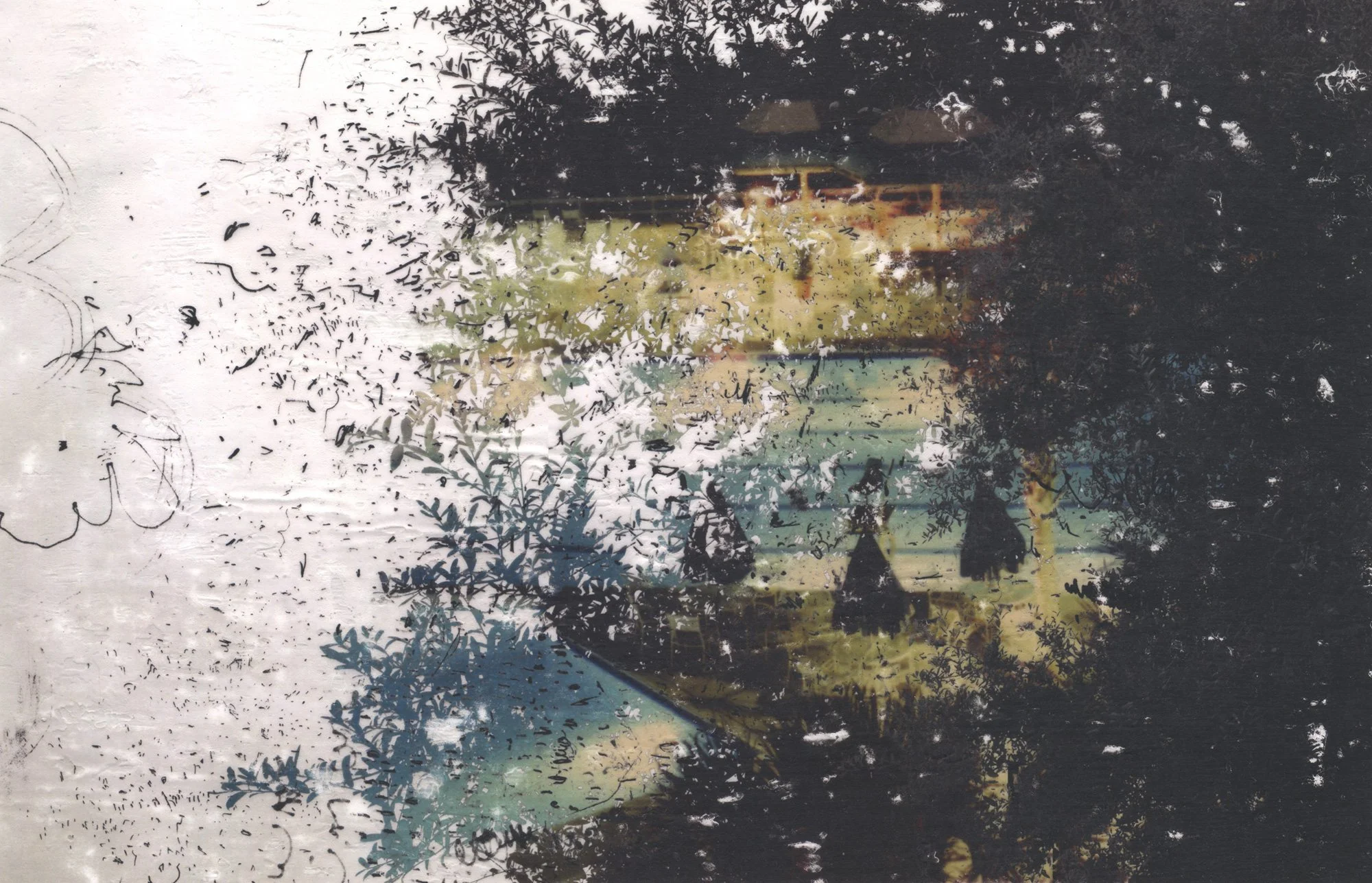  The Earth on the Back of the Giant Turtle  — pigment transfer on canvas, 7 x 11 inches, 2007