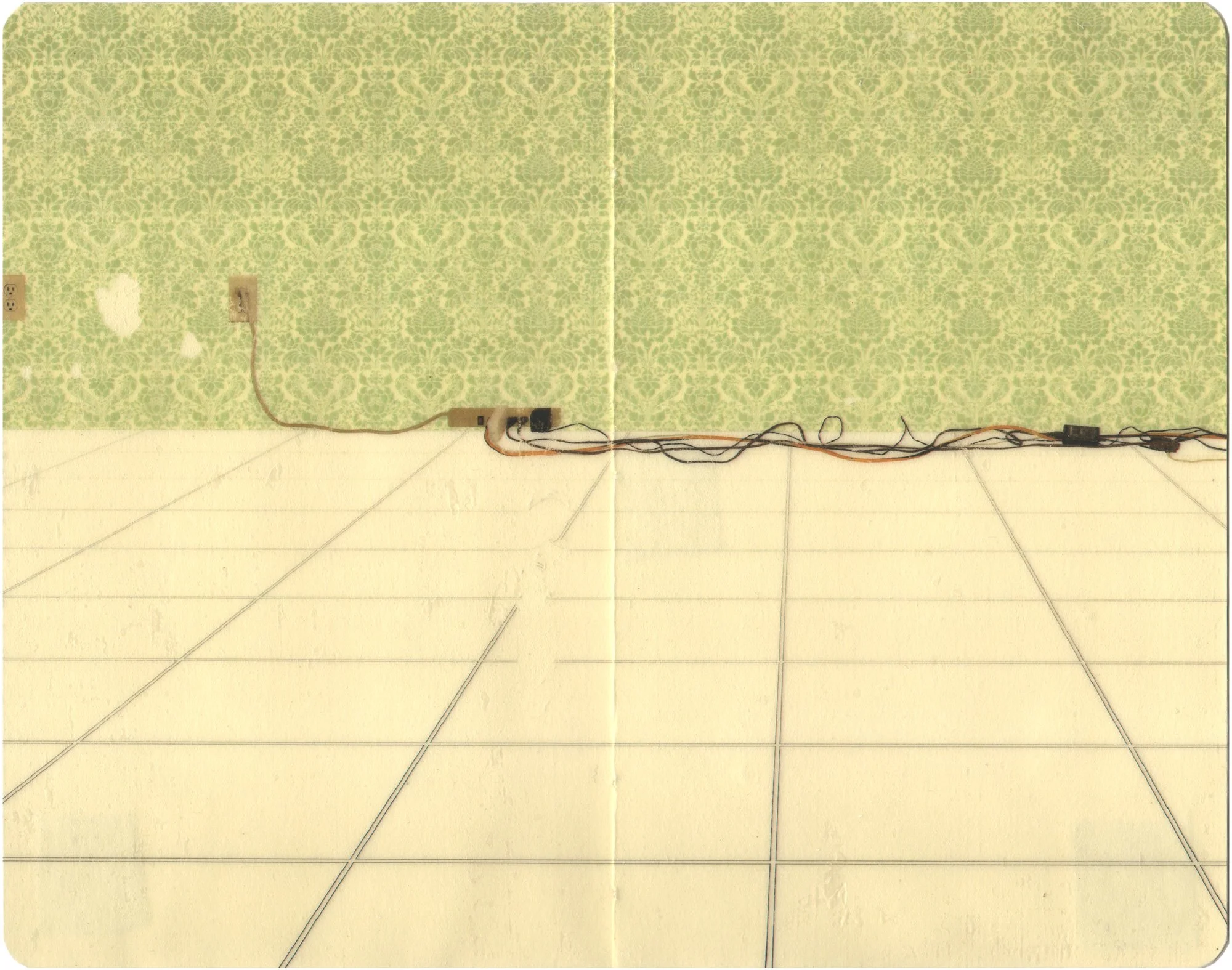  Nimischiiuskataau (Fire That Shakes the Ground)  — pigment transfer on paper, 8 x 10 inches, 2008